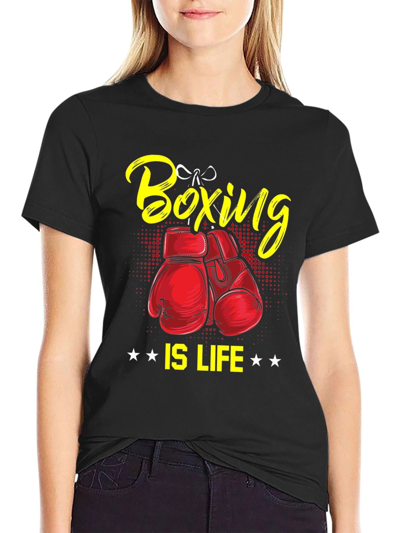 Black Boxing is Life Graphic T-Shirt view 2