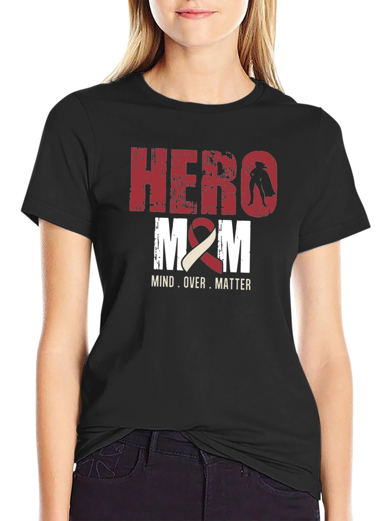 Black Hero Mom T-Shirt - Mind Over Matter view 2