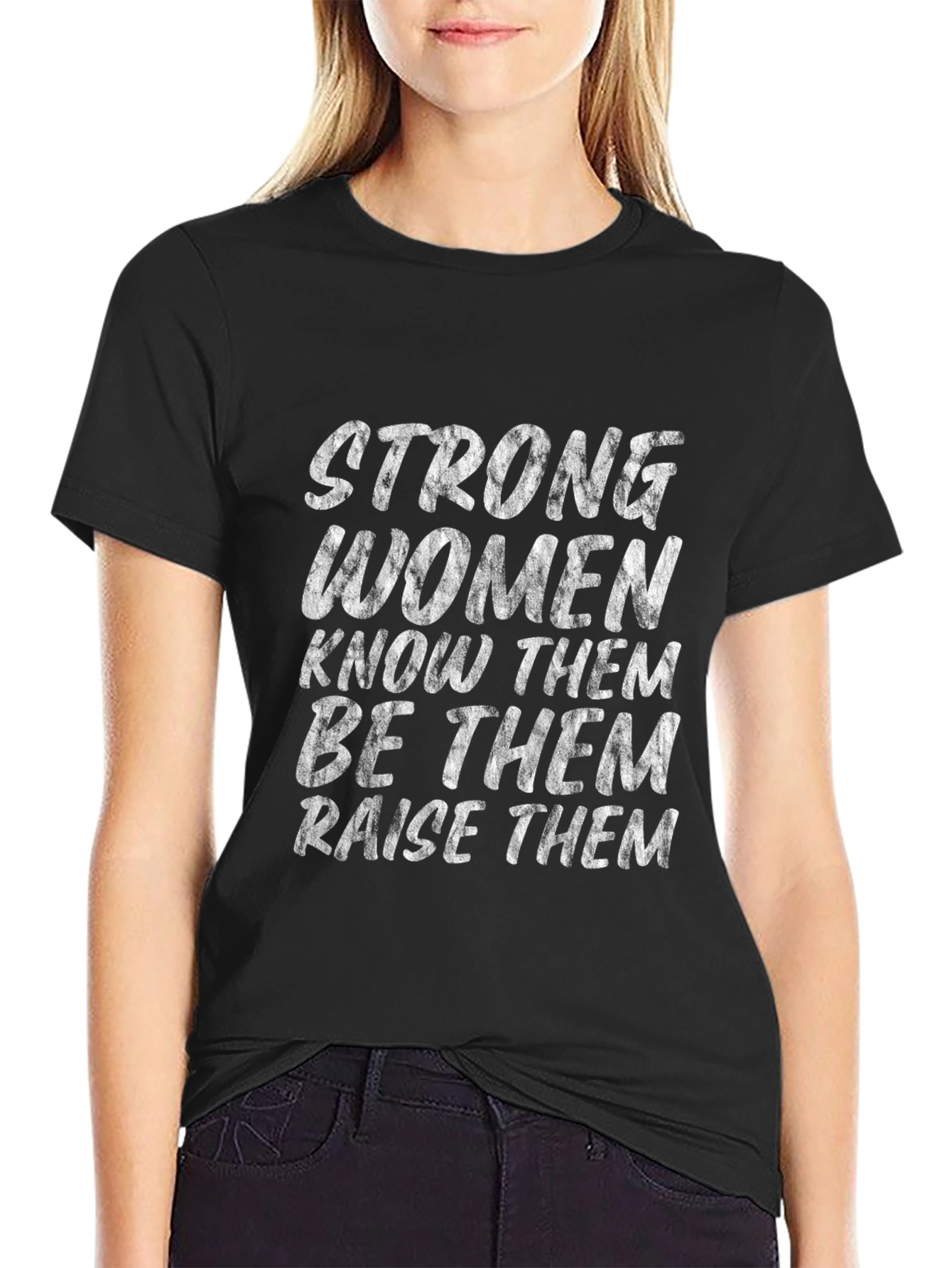 Black Strong Women Graphic Tee view 2