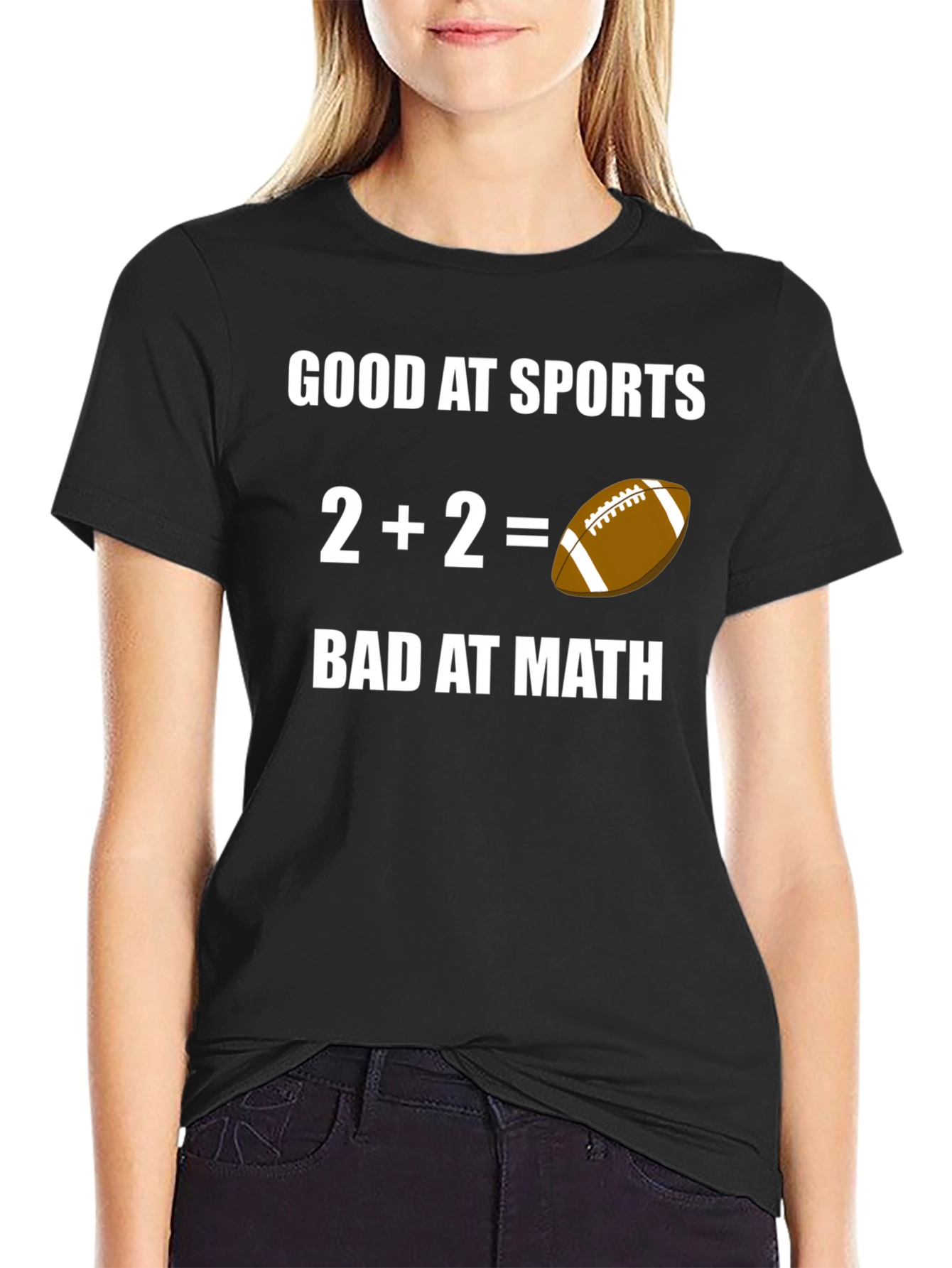 Black Funny Sports & Math T-Shirt view 2