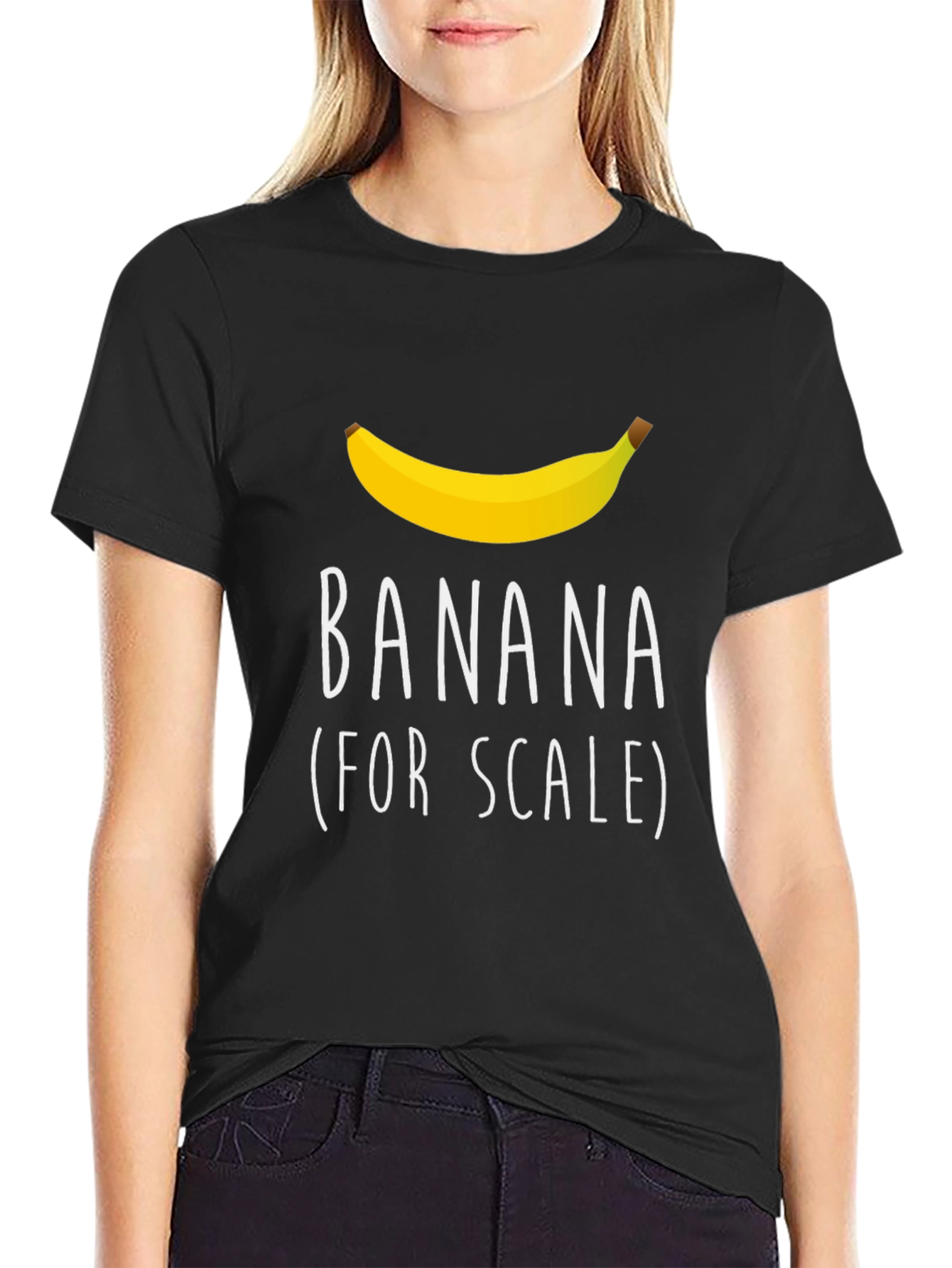 Black Banana for Scale Graphic T-Shirt - Funny Sarcastic Tee view 2