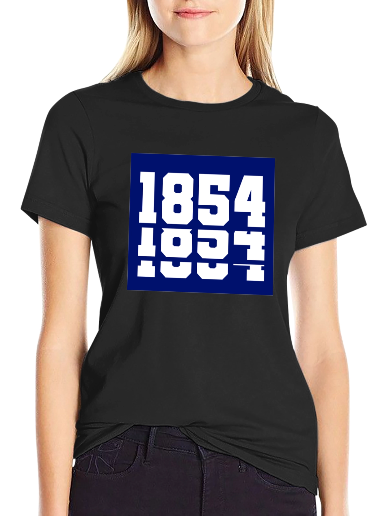 Black 1854, 1931 Graphic Tee - Black Cotton Blend view 2