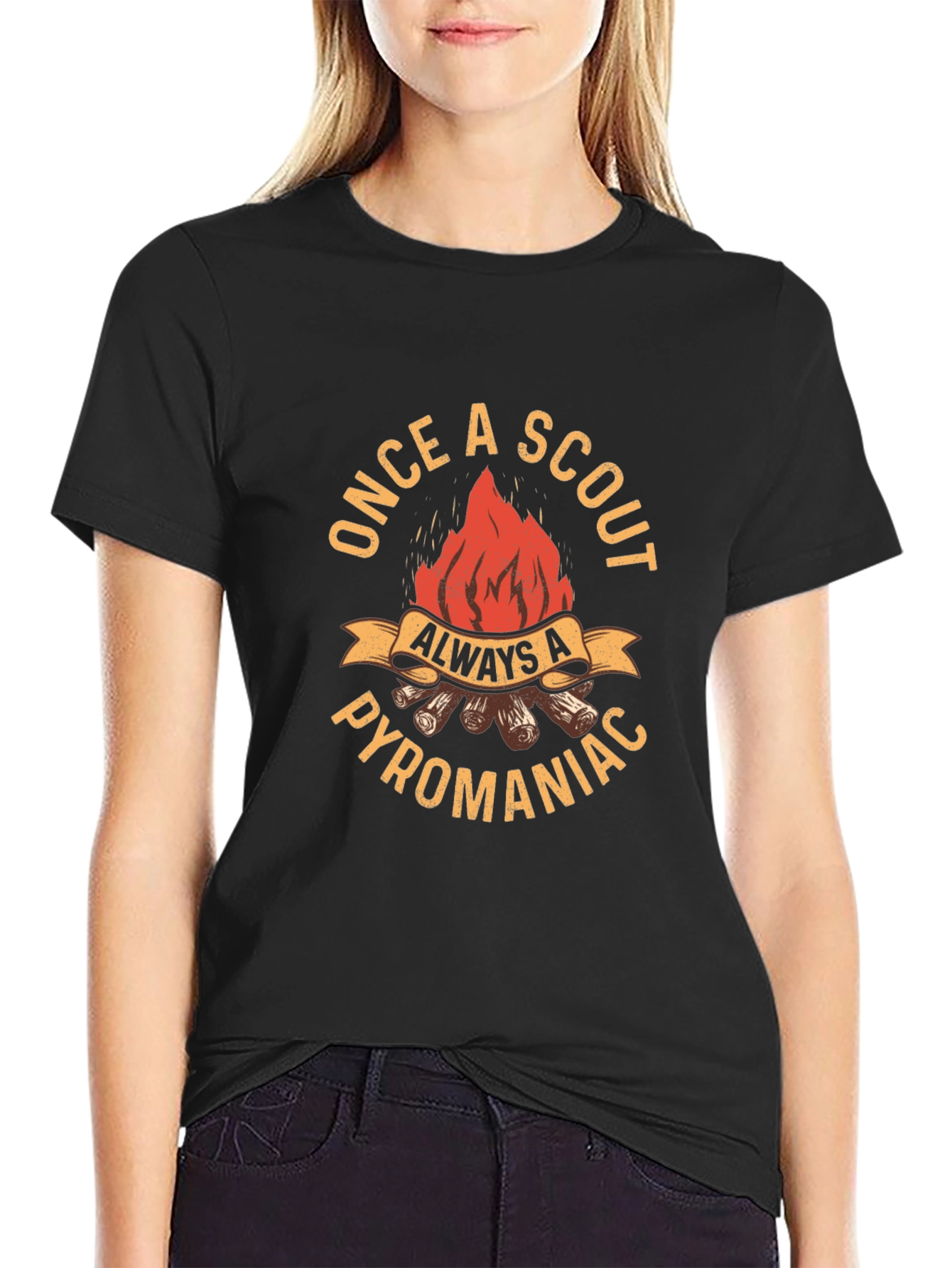 Black Scout Pyromaniac Graphic Tee - Black view 2
