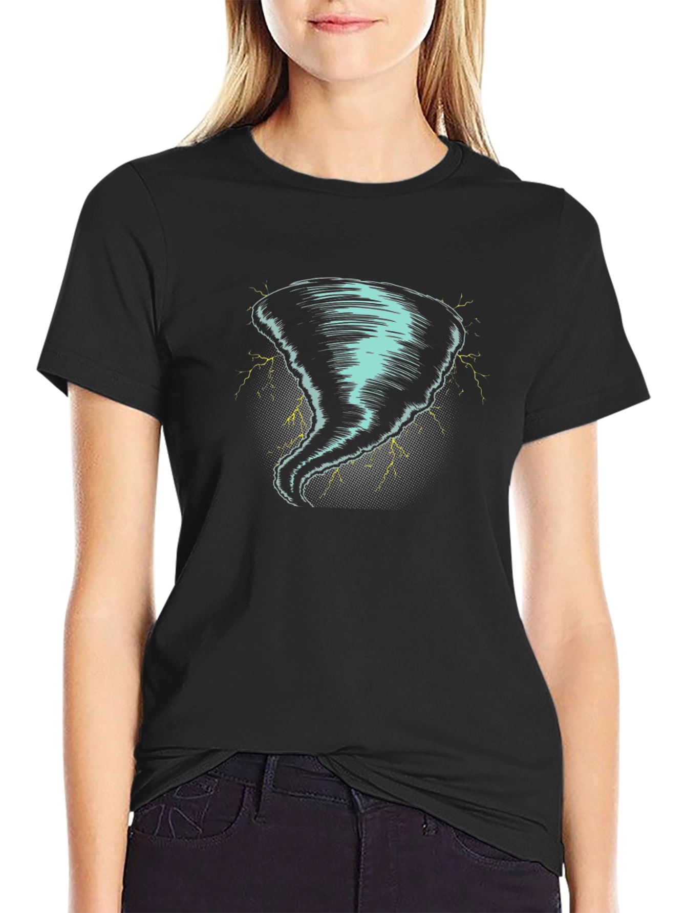 Black Tornado Graphic Tee - Black view 2