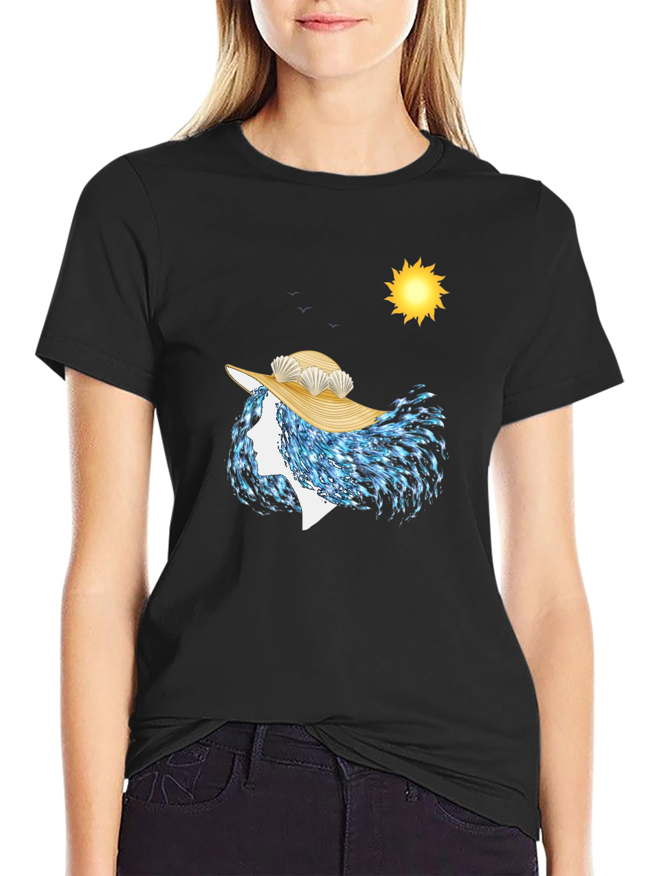 Ocean Wave Woman T-Shirt - Unique Artistic Design - 2