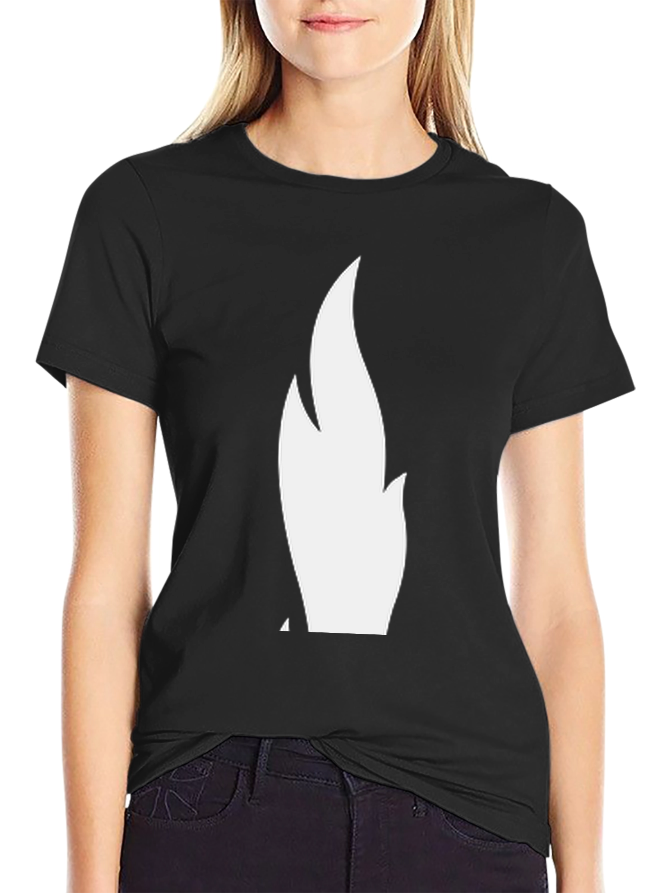 Black Flame Graphic Black T-Shirt view 2