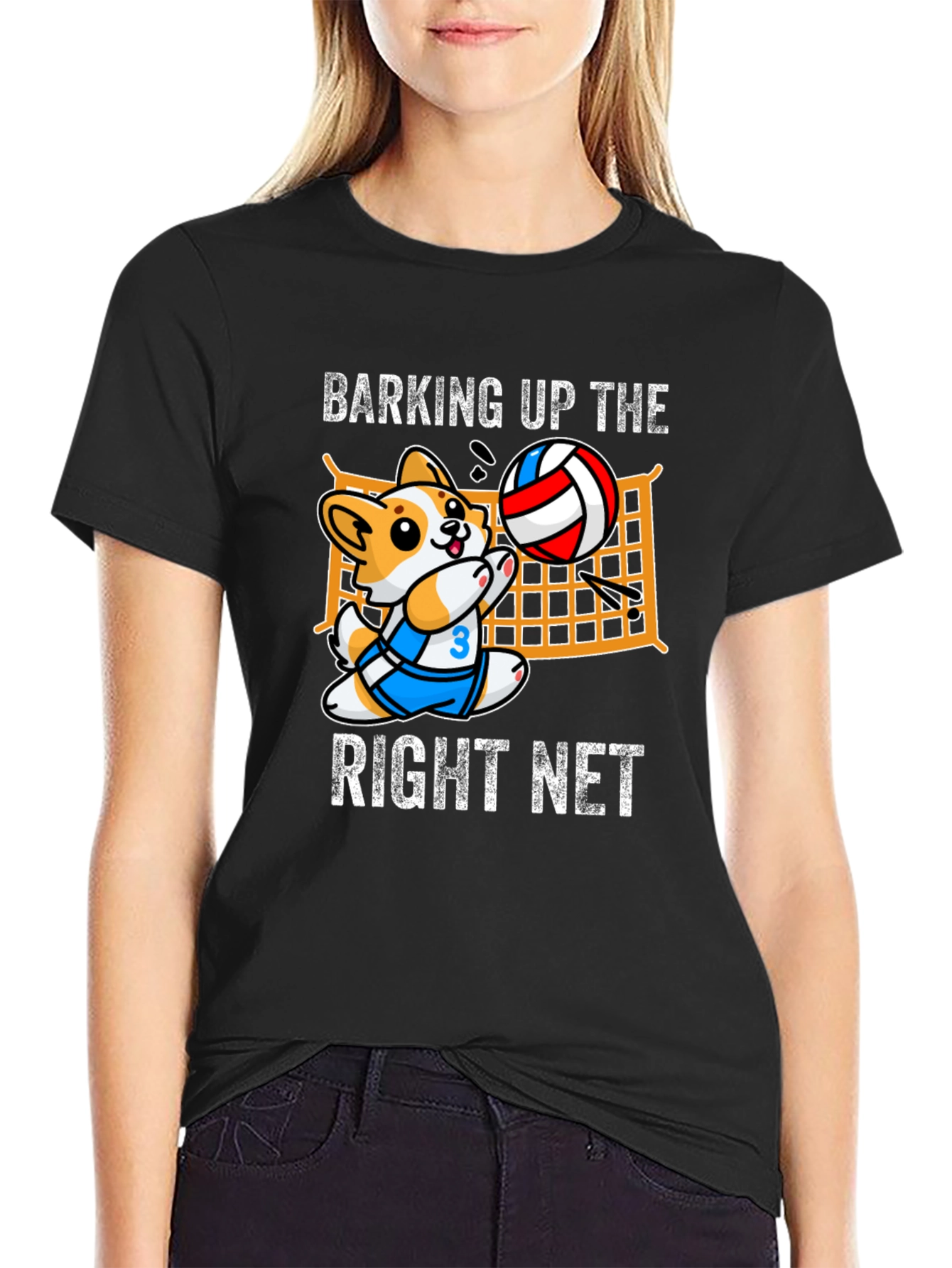 Black Barking Up the Right Net T-Shirt view 2