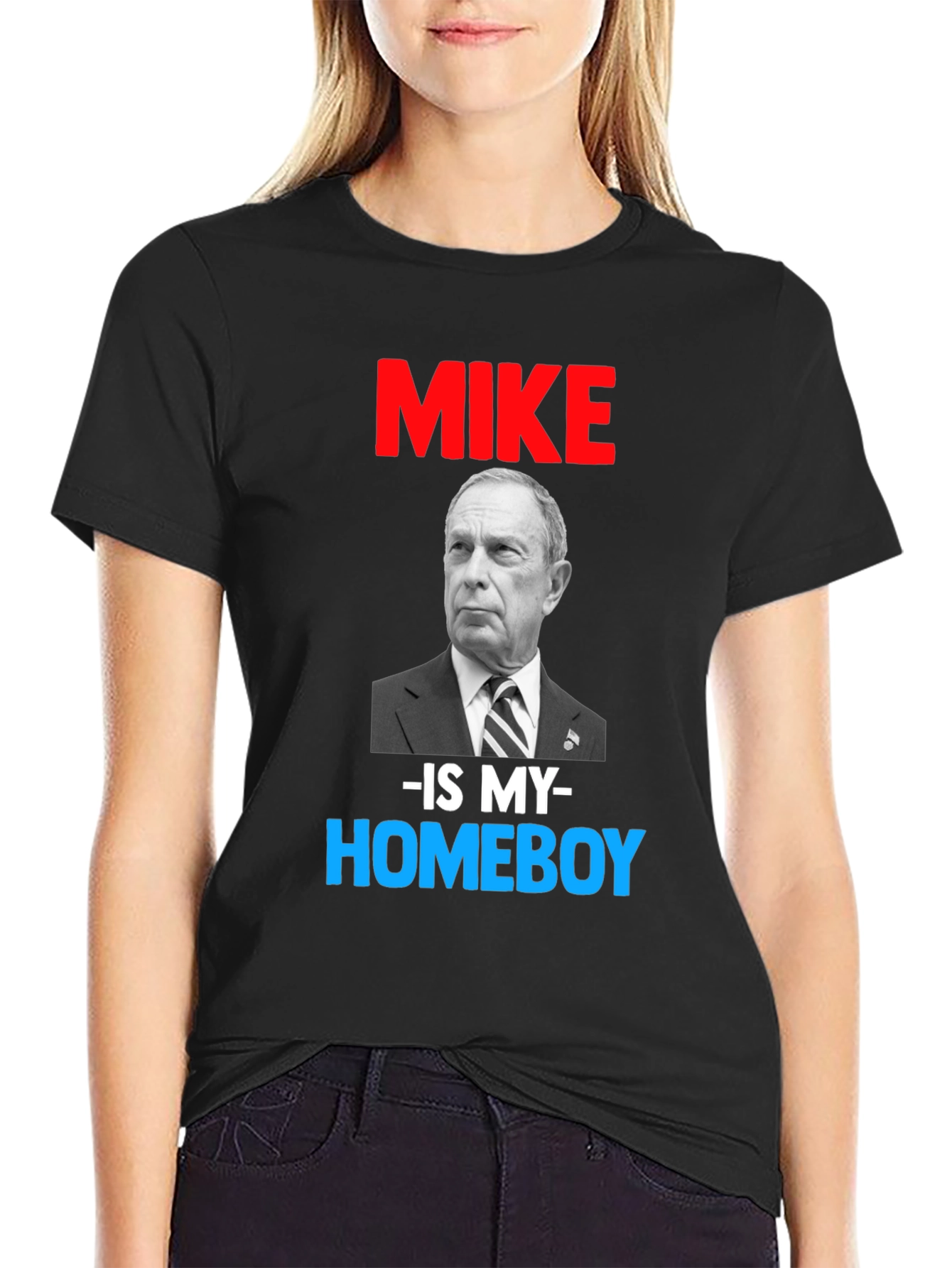 Black Mike Bloomberg Is My Homeboy T-Shirt view 2