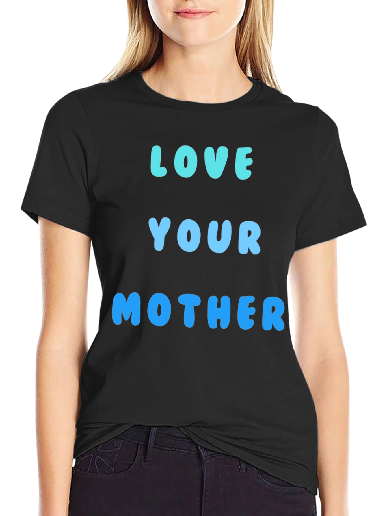 Black Love Your Mother Black T-Shirt view 2