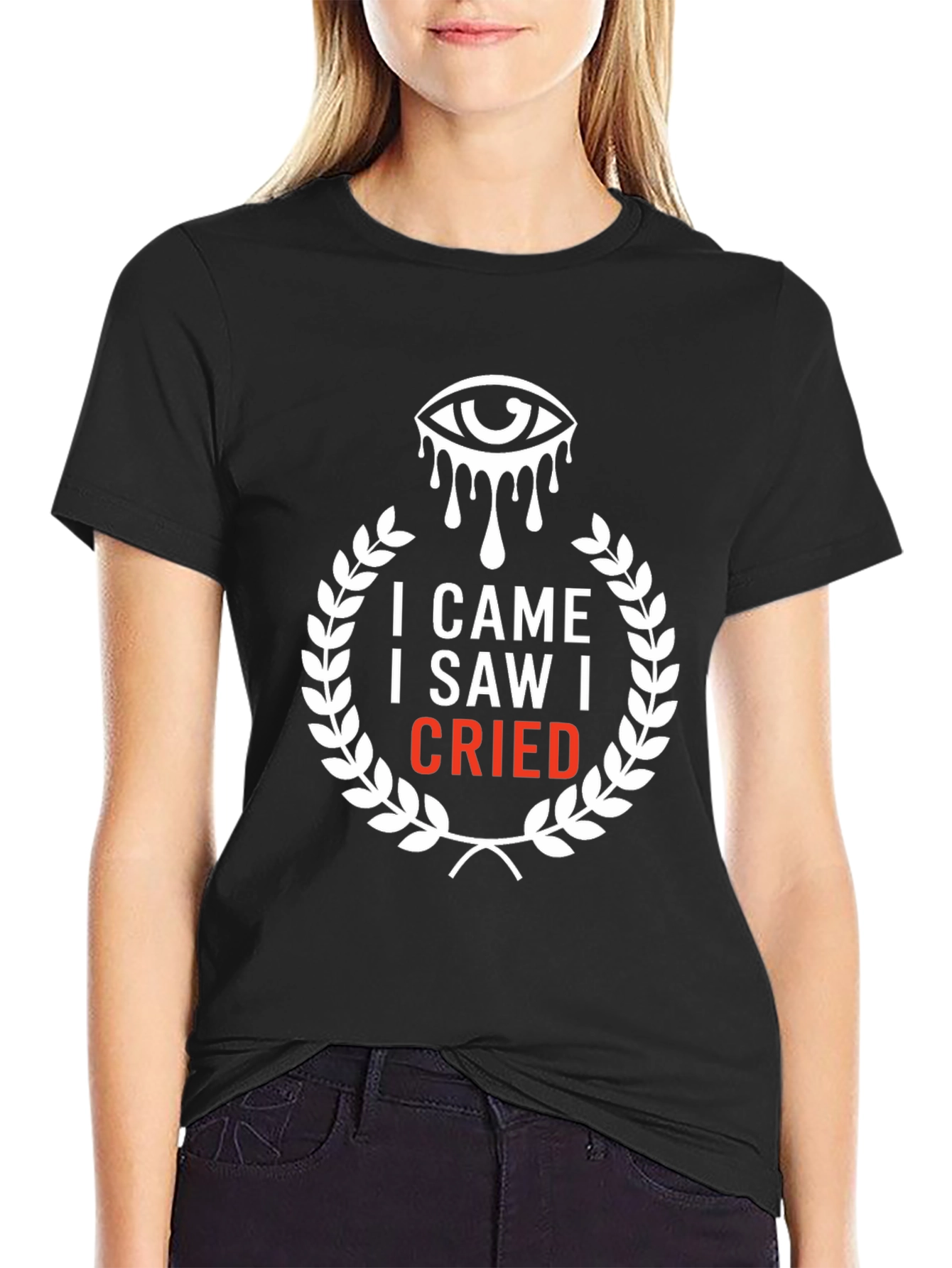 Black I Came I Saw I Cried Graphic Tee view 2