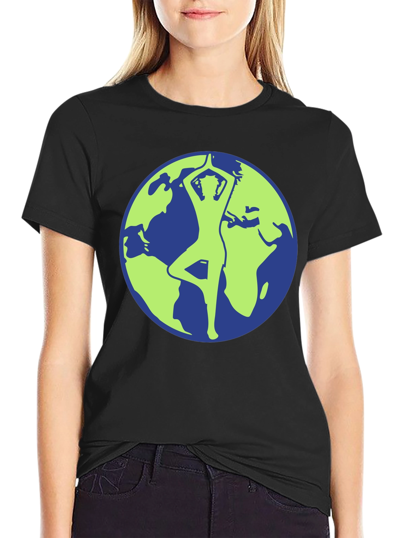 Black Earth Yoga T-Shirt - Balance & Harmony view 2
