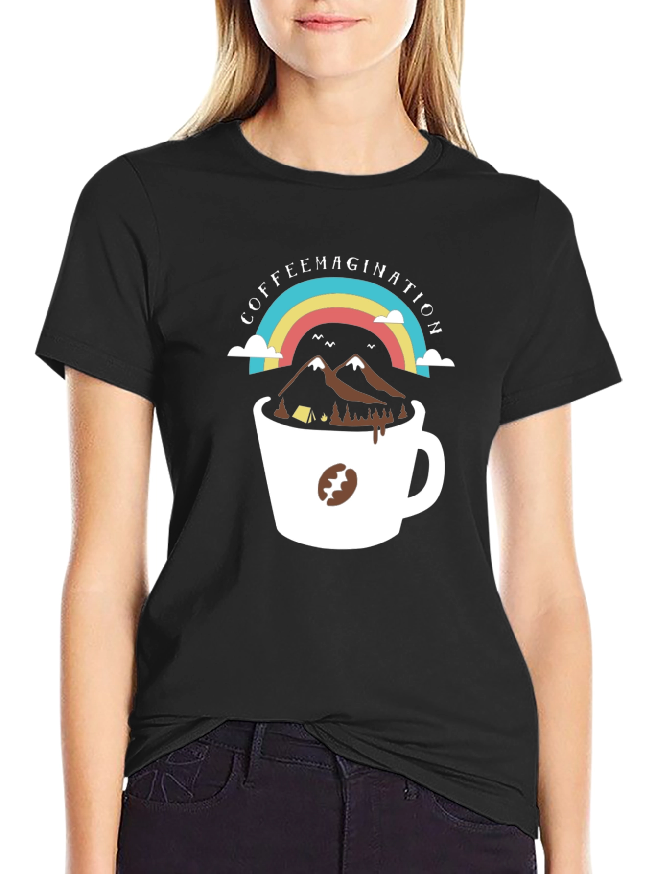 Black CoffeeMagination T-Shirt view 2