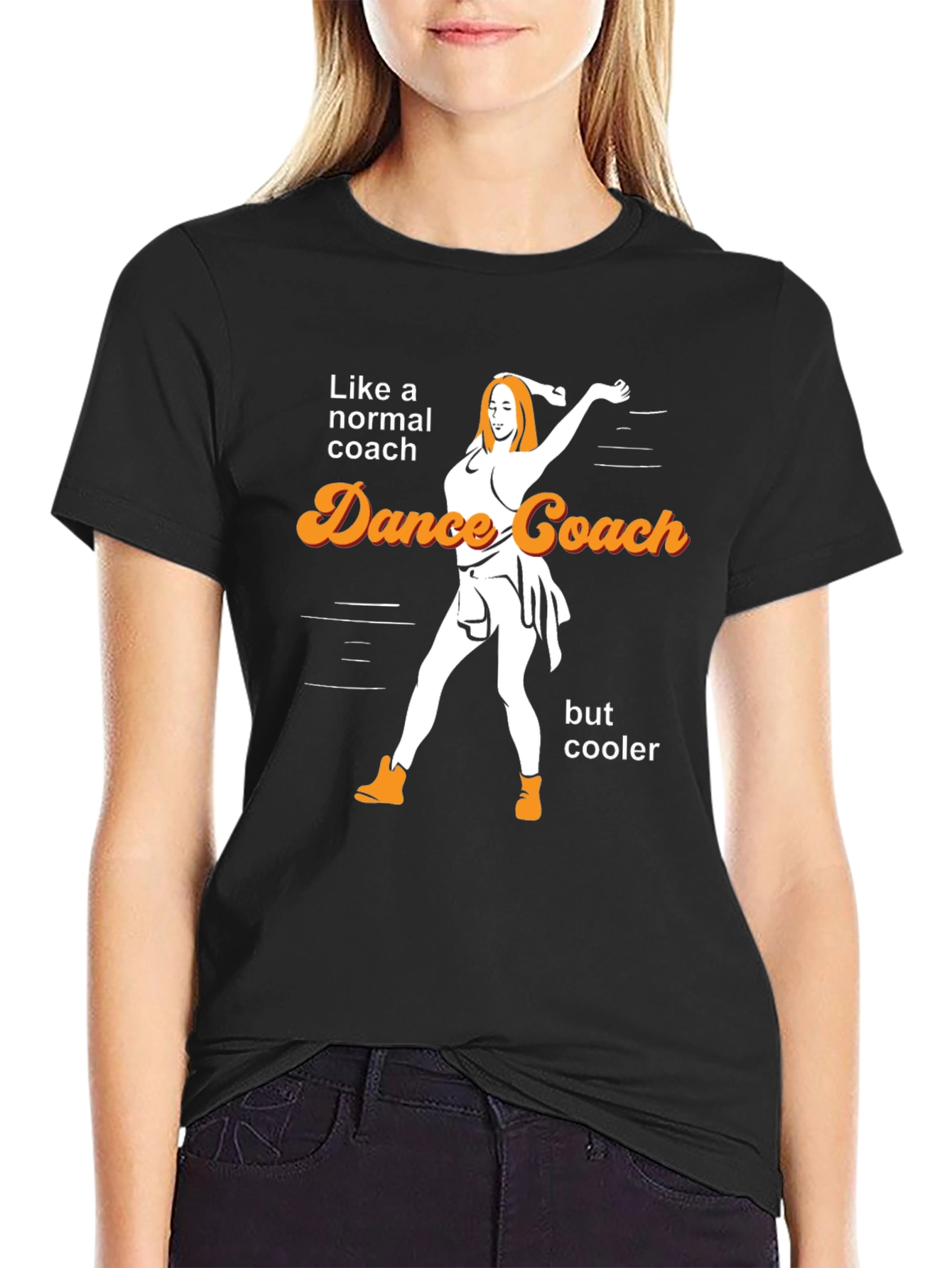 Black Dance Coach T-Shirt - Like a Normal Coach, But Cooler! view 2