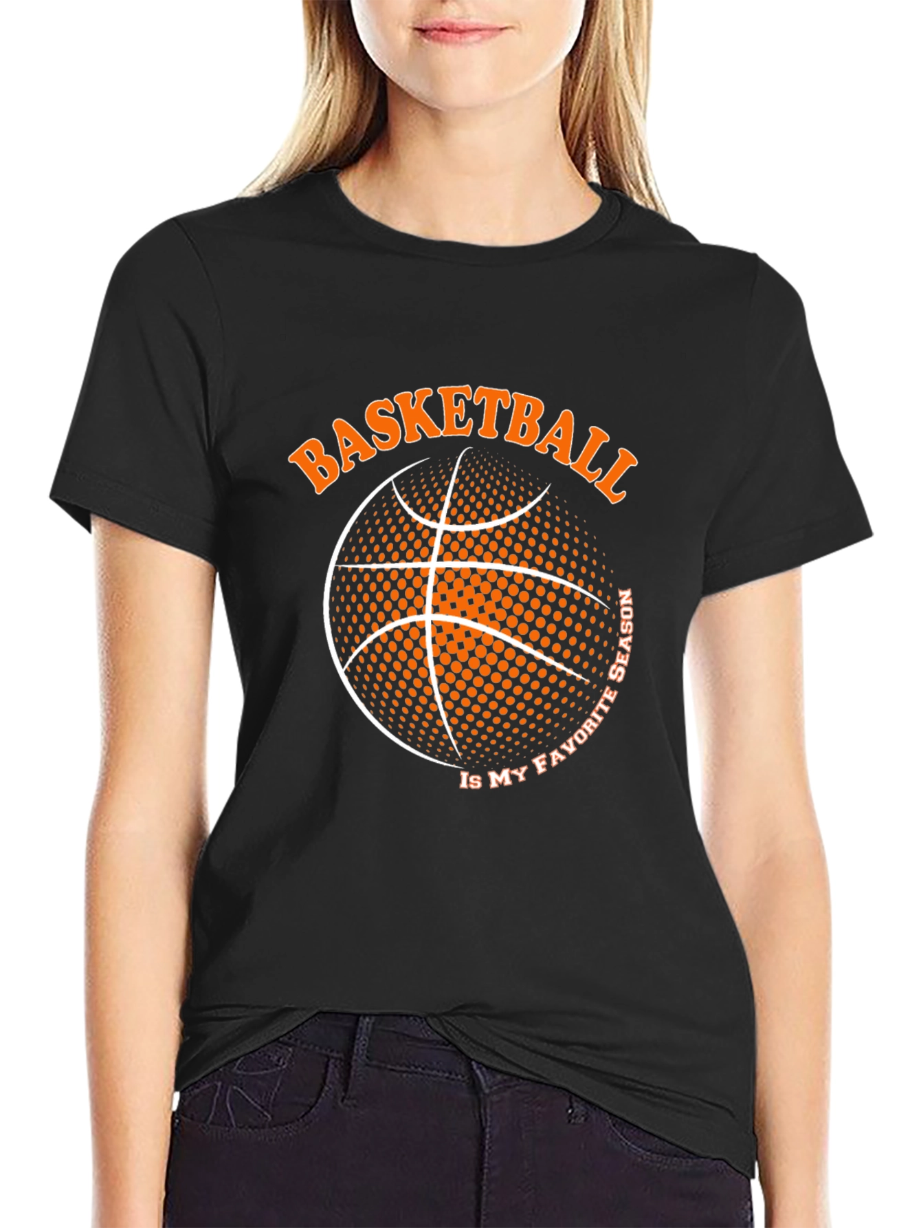 Black Basketball is My Favorite Season T-Shirt view 2