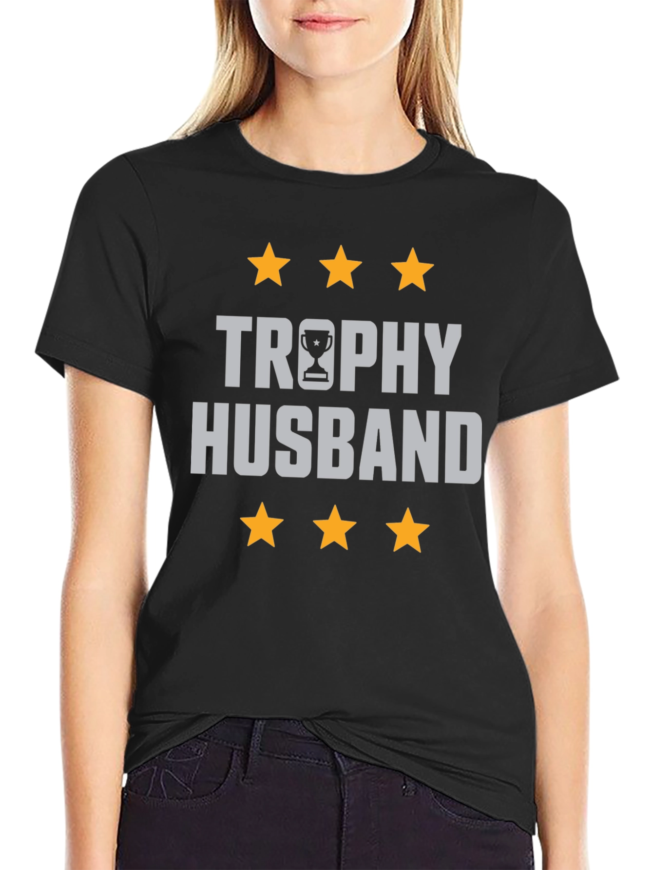 Black Trophy Husband Graphic T-Shirt view 2