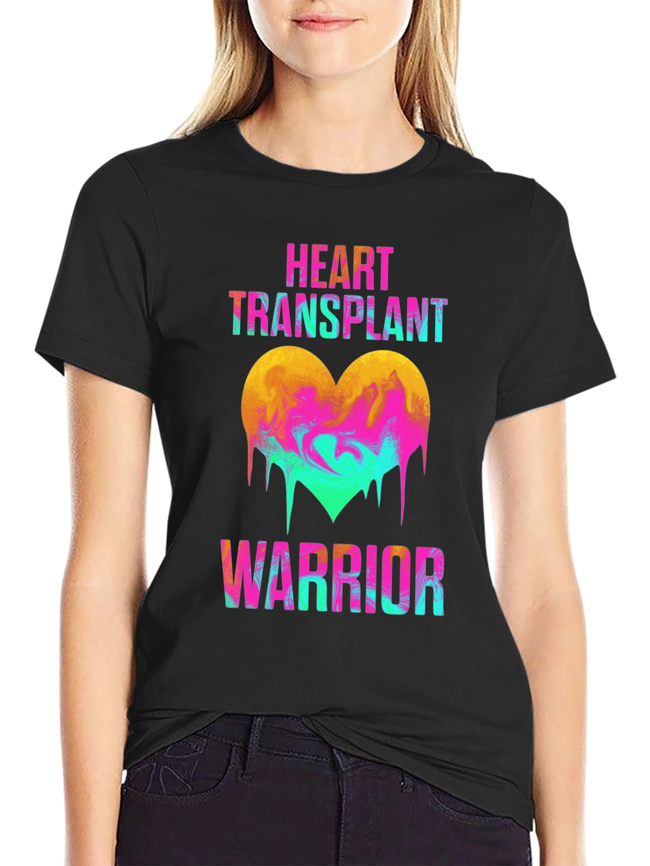 Black Heart Transplant Warrior Graphic Tee view 2