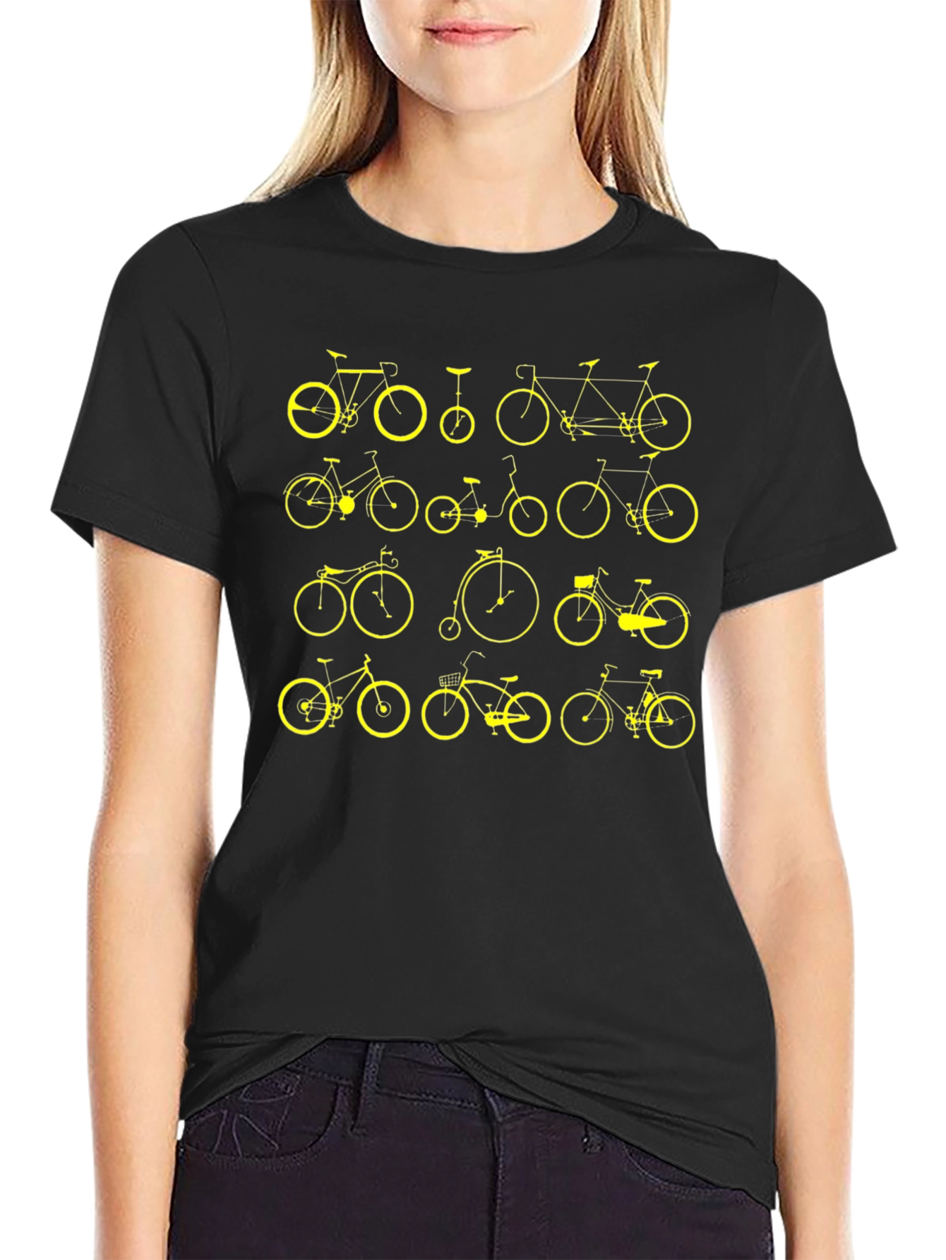 Black Retro Bicycle Graphic T-Shirt - Vintage Bike Lover Tee view 2