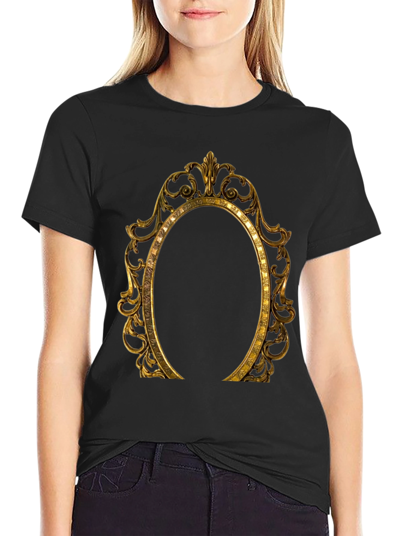 Ornate Gold Frame Graphic Tee - 2