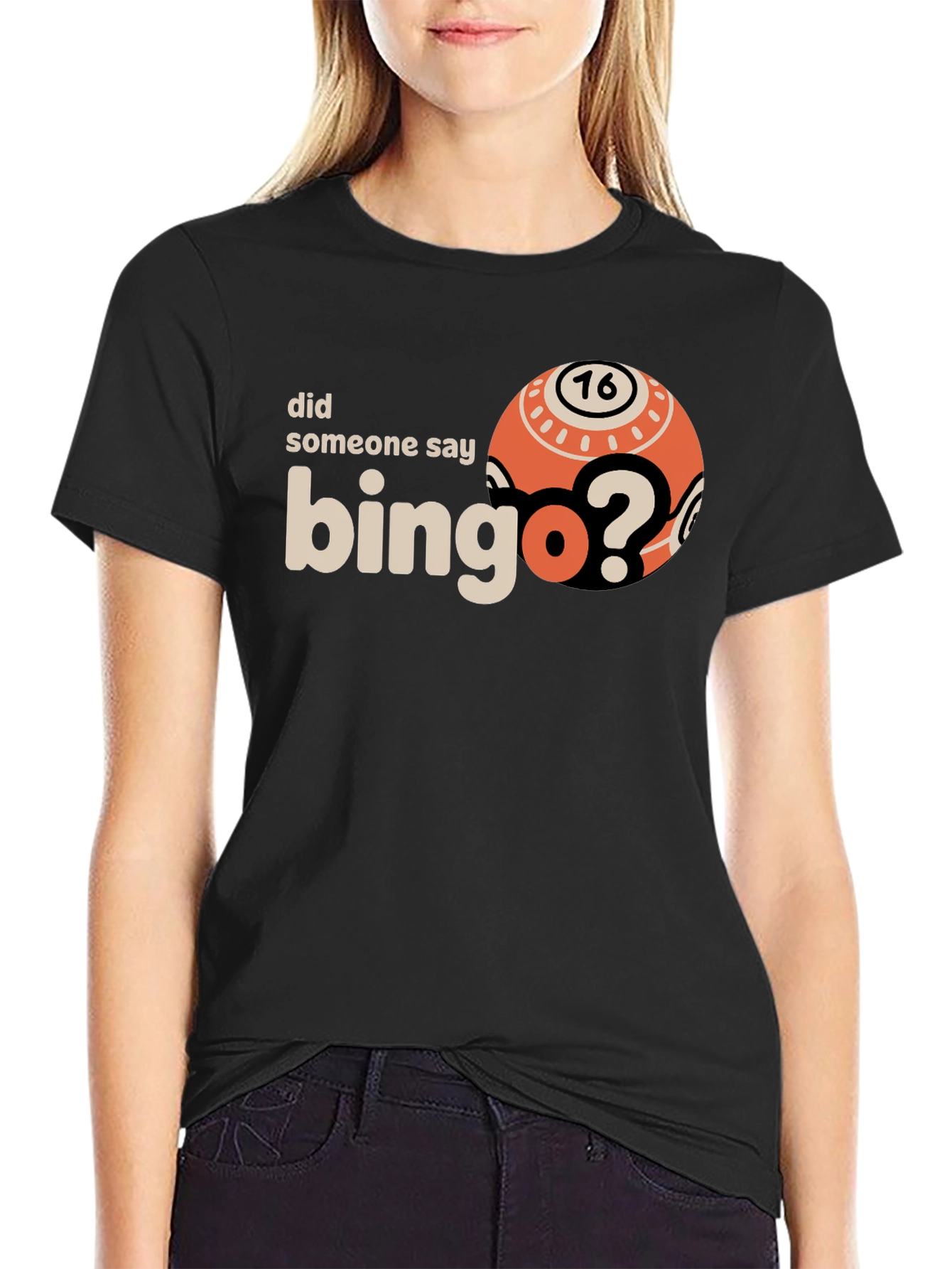 Black Bingo Lover T-Shirt - Did Someone Say Bingo? Graphic Tee view 2
