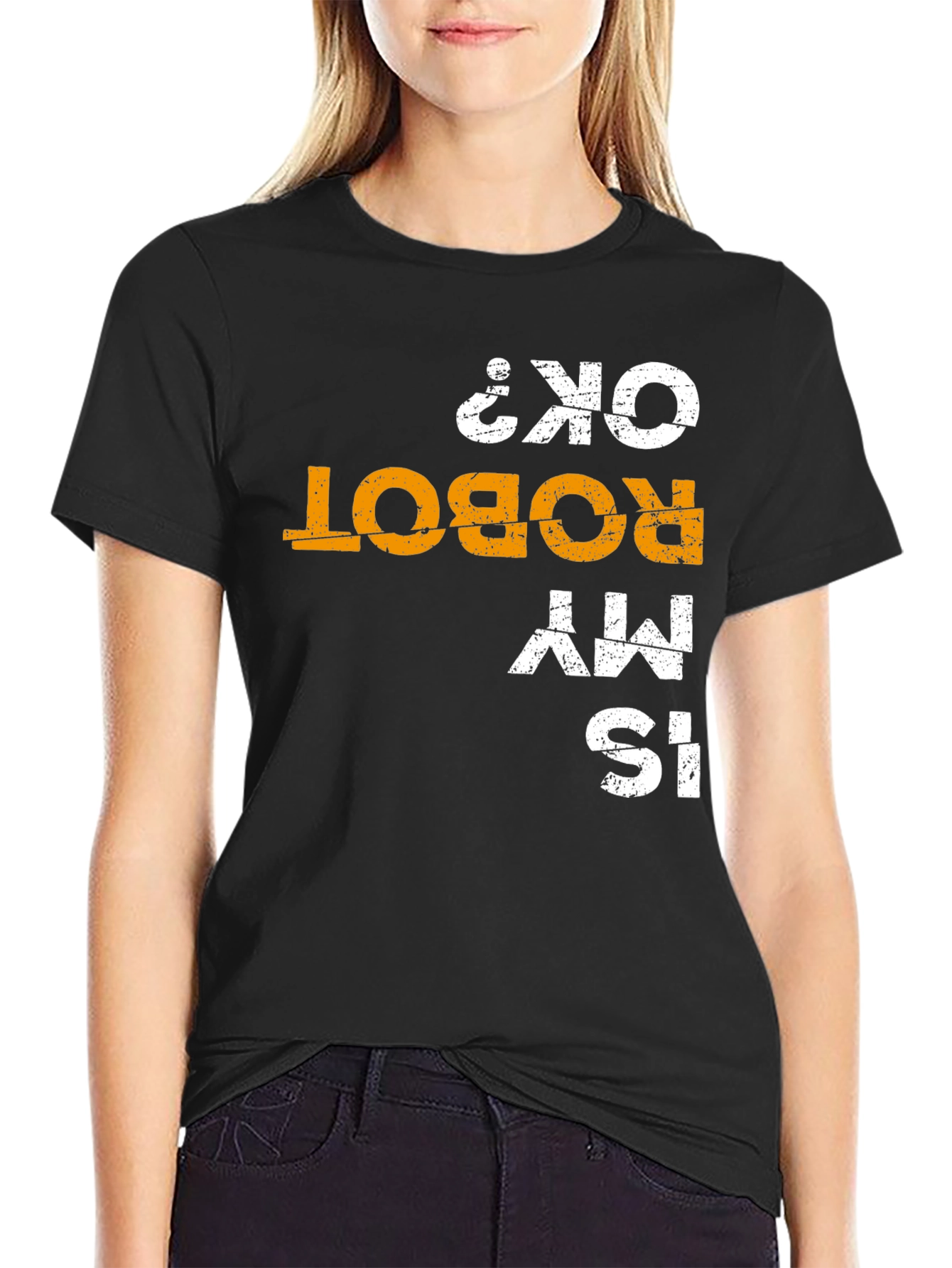 Black Is My Robot OK? Graphic Tee view 2