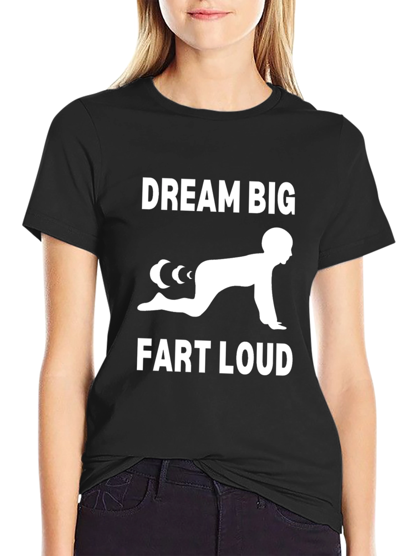 Black Dream Big, Fart Loud T-Shirt view 2