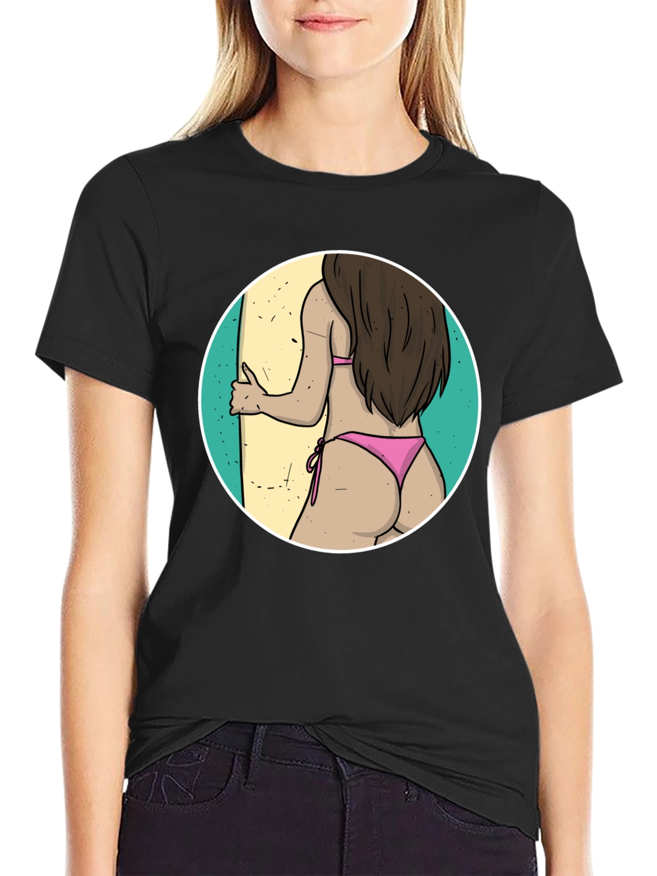 Black Surf's Up Graphic Tee - Beach Vibes view 2