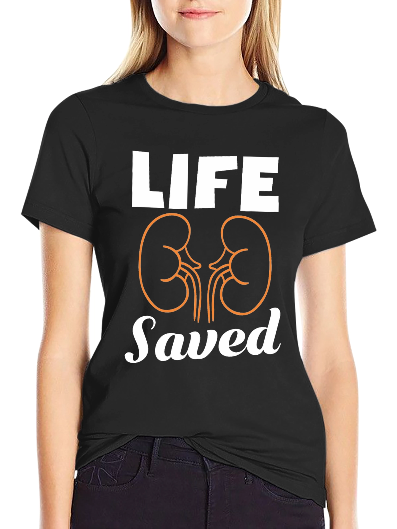 Black Life Saved Kidney T-Shirt for Organ Donation view 2