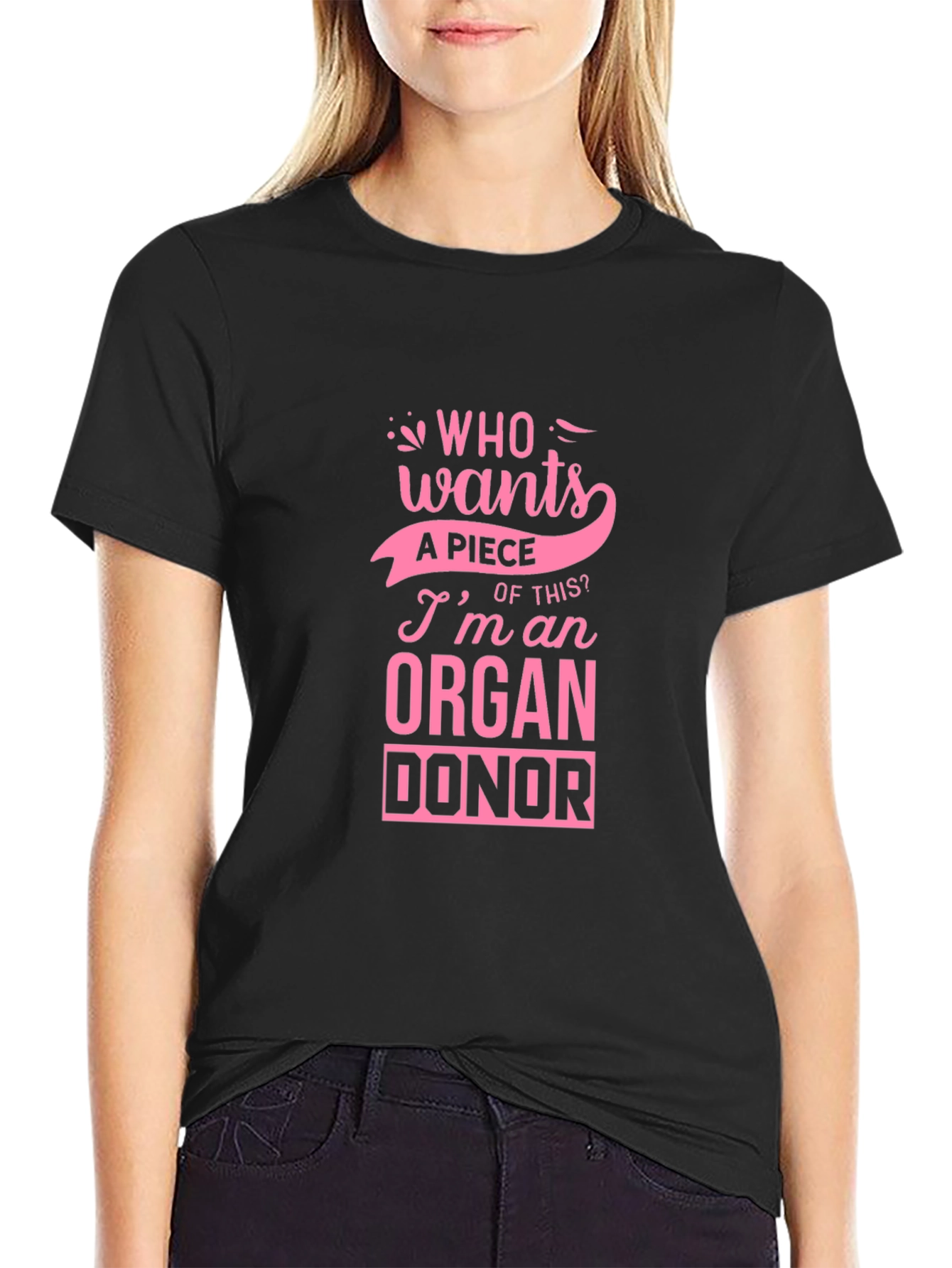 Black Organ Donor T-Shirt - Funny Awareness Tee view 2