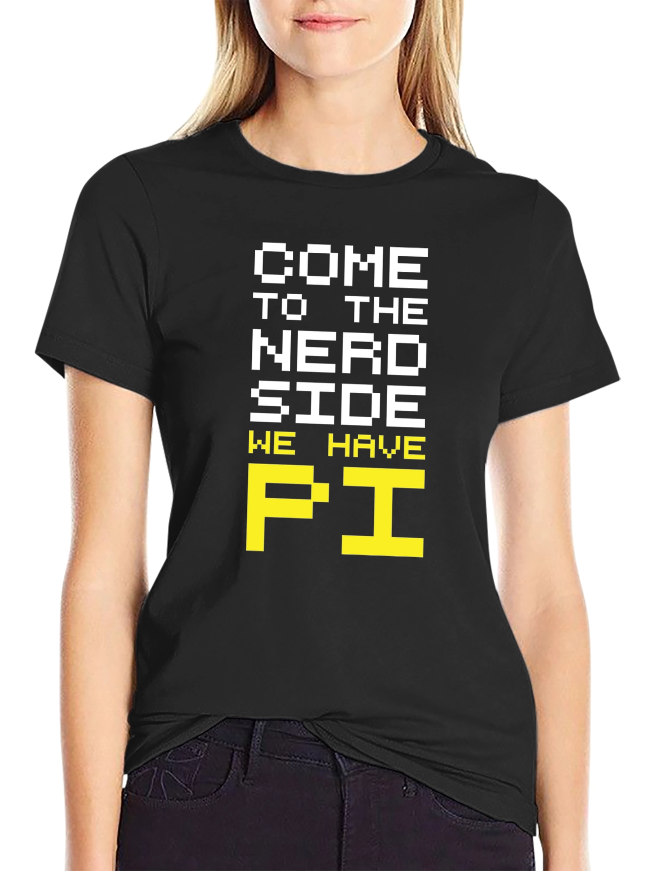 Black Nerd Side PI T-Shirt view 2
