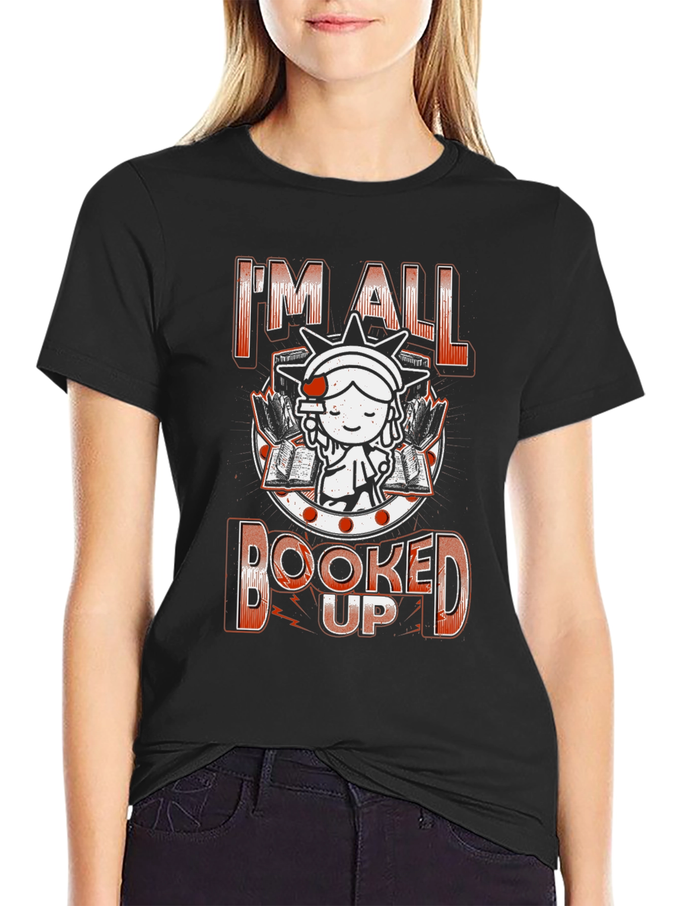 Black Booked Up Graphic T-Shirt view 2