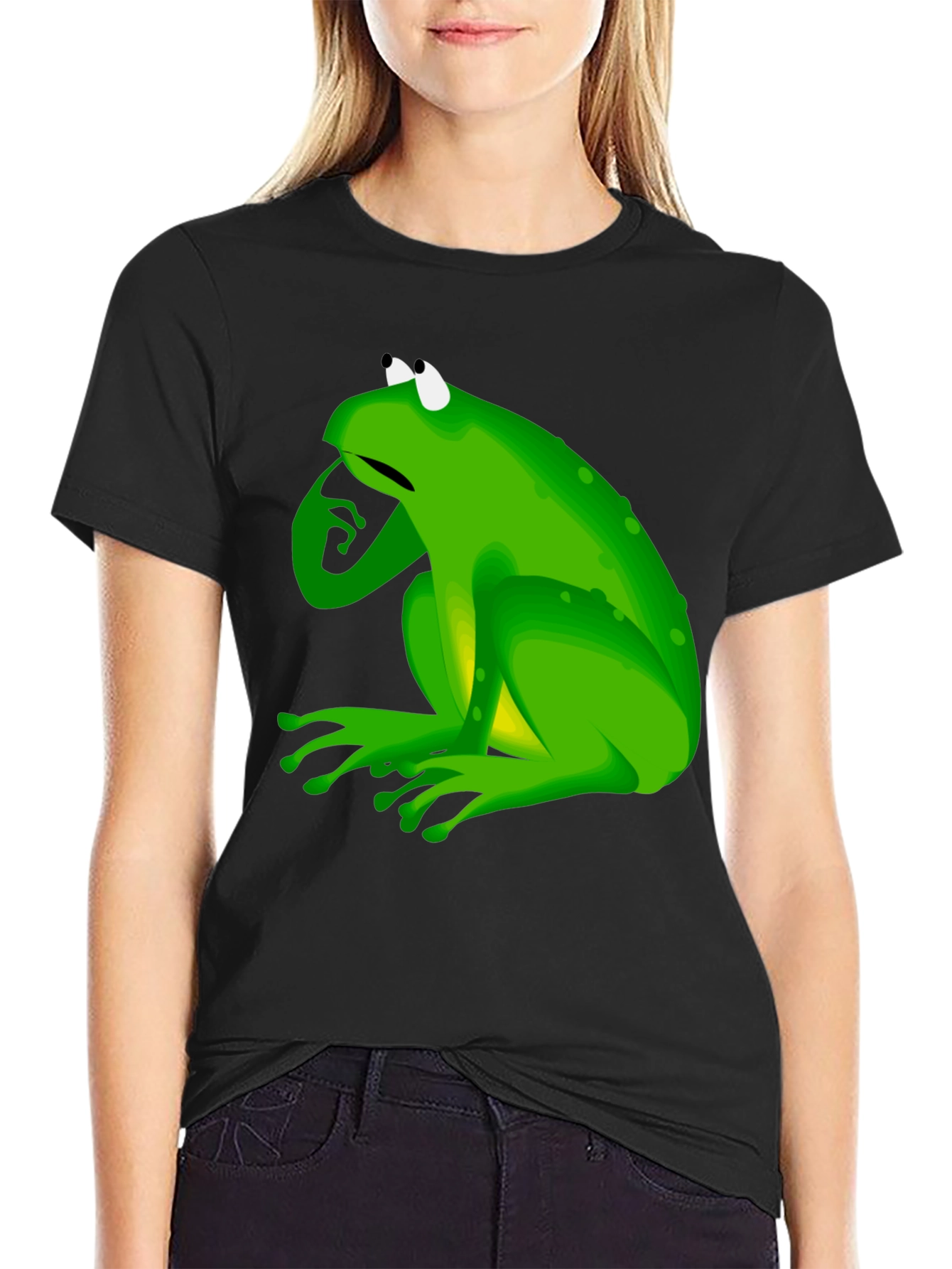 Black Frog Graphic Black T-Shirt view 2