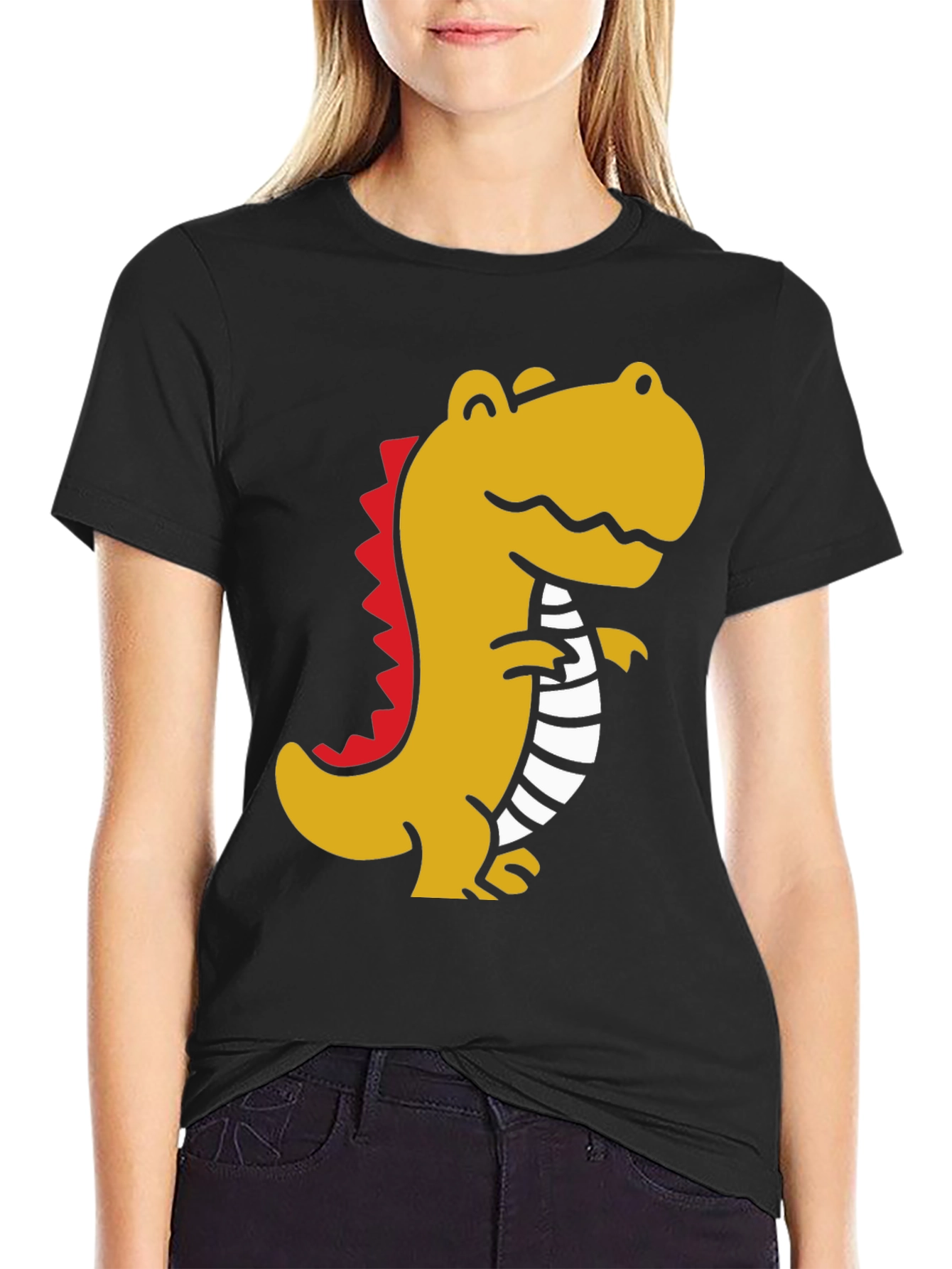 Black Dino Graphic T-Shirt - Stylish Comfort view 2