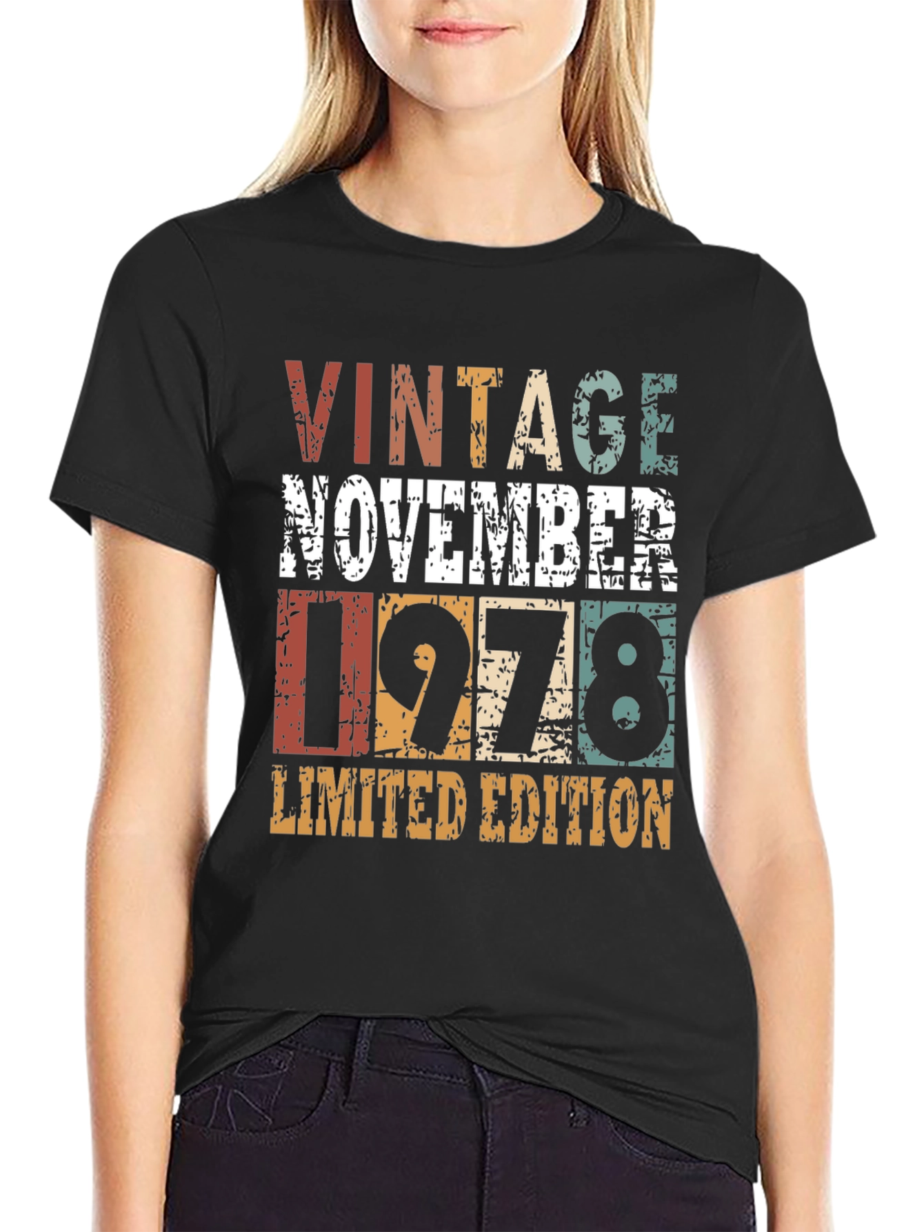 Black Vintage November 1978 Limited Edition T-Shirt view 2