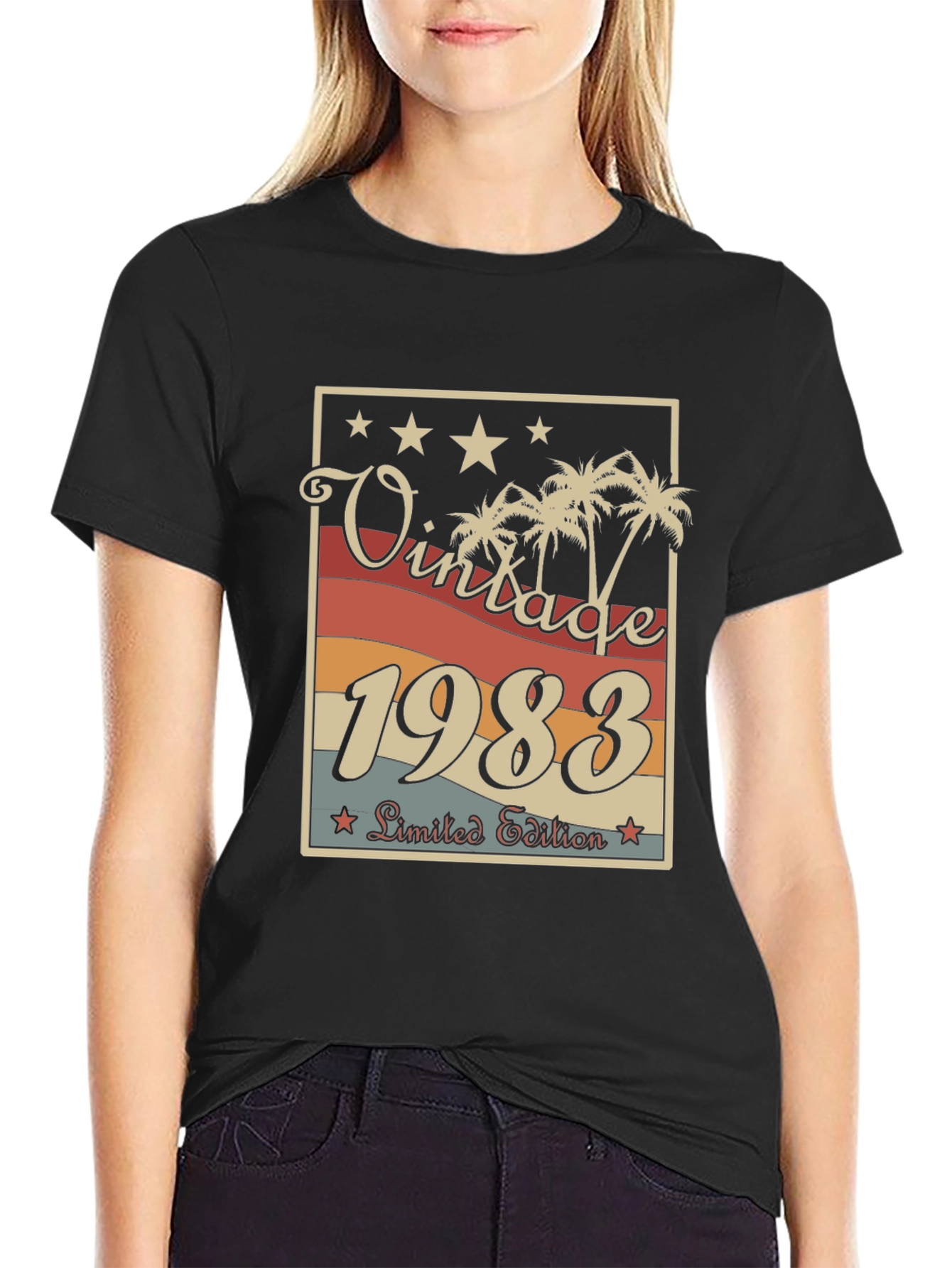 Black Vintage 1983 Limited Edition Graphic T-Shirt view 2