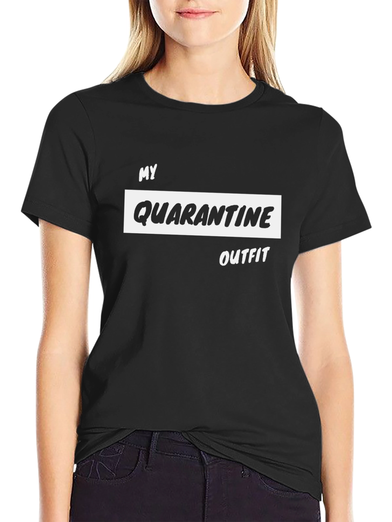 Black Quarantine Outfit Tee - Stylish & Comfy view 2