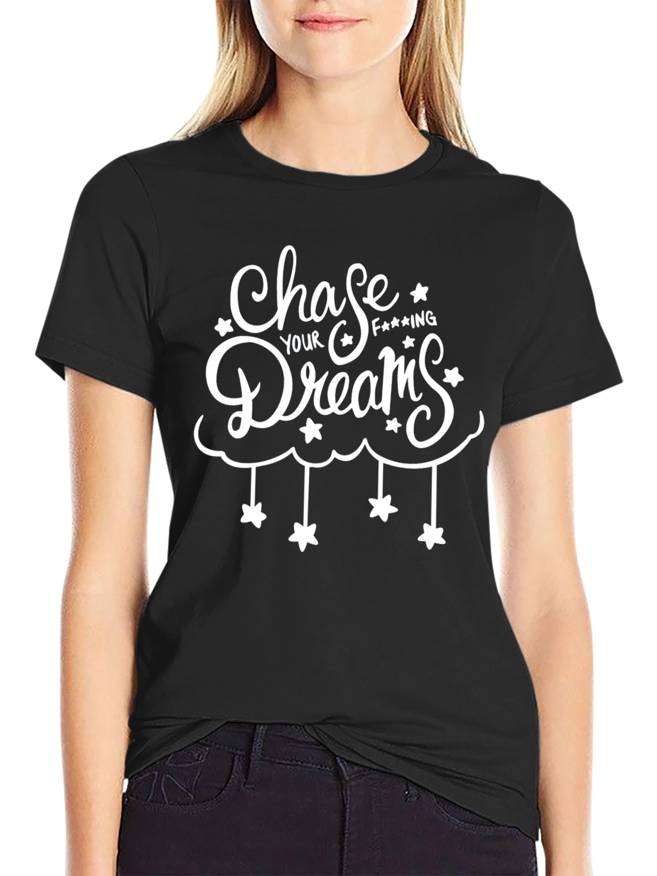 Black Chase Your Dreams Graphic Tee - Black T-Shirt view 2