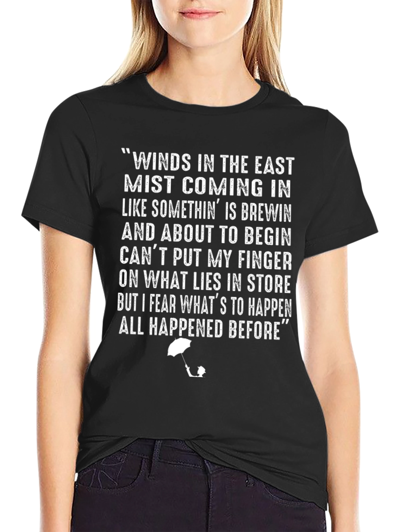 Black Mary Poppins Inspired Graphic Tee view 2