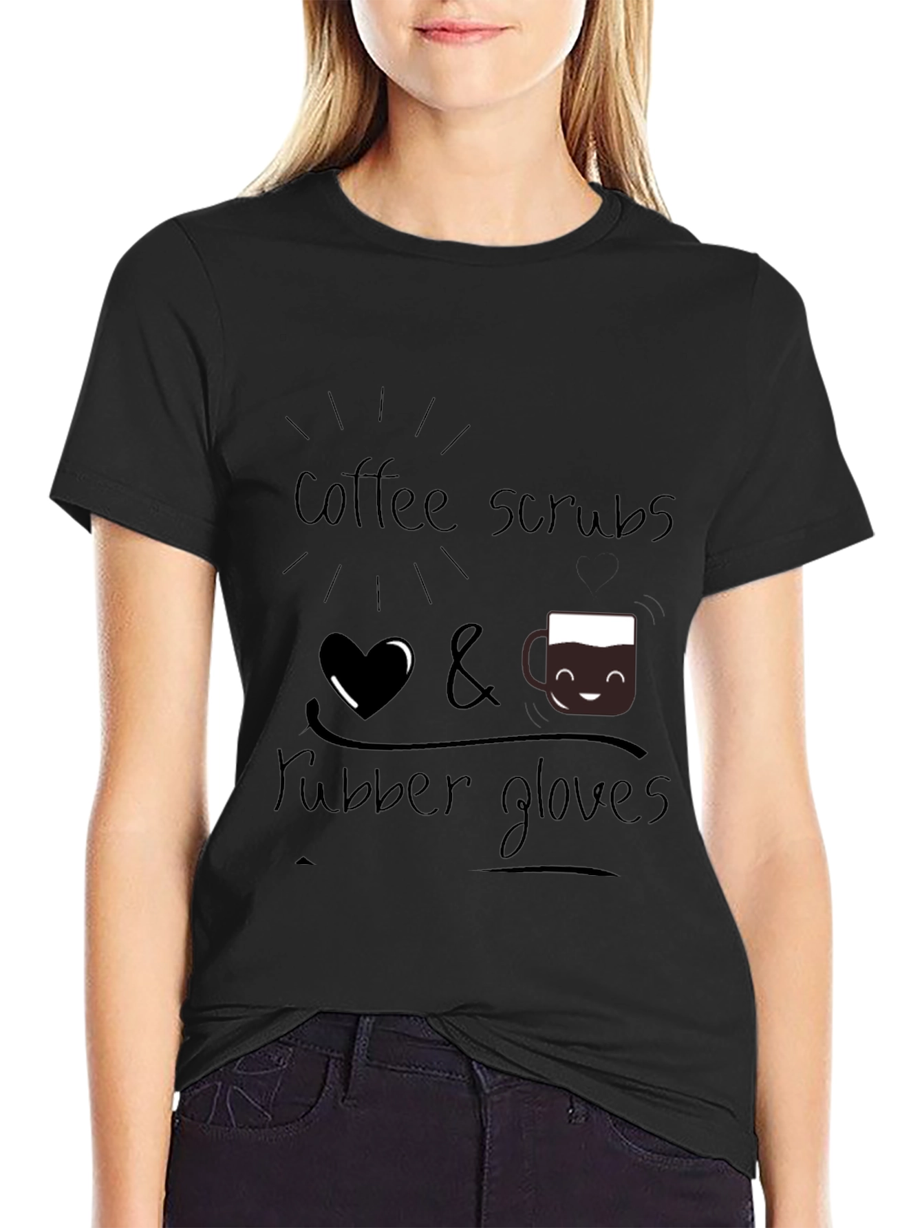 Black Coffee Scrubs & Rubber Gloves T-Shirt view 2