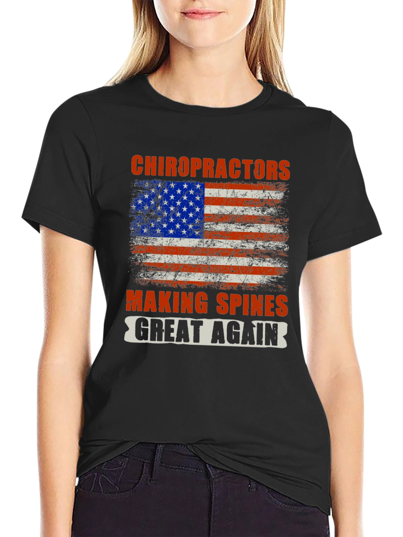 Black Chiropractors Making Spines Great Again T-Shirt view 2