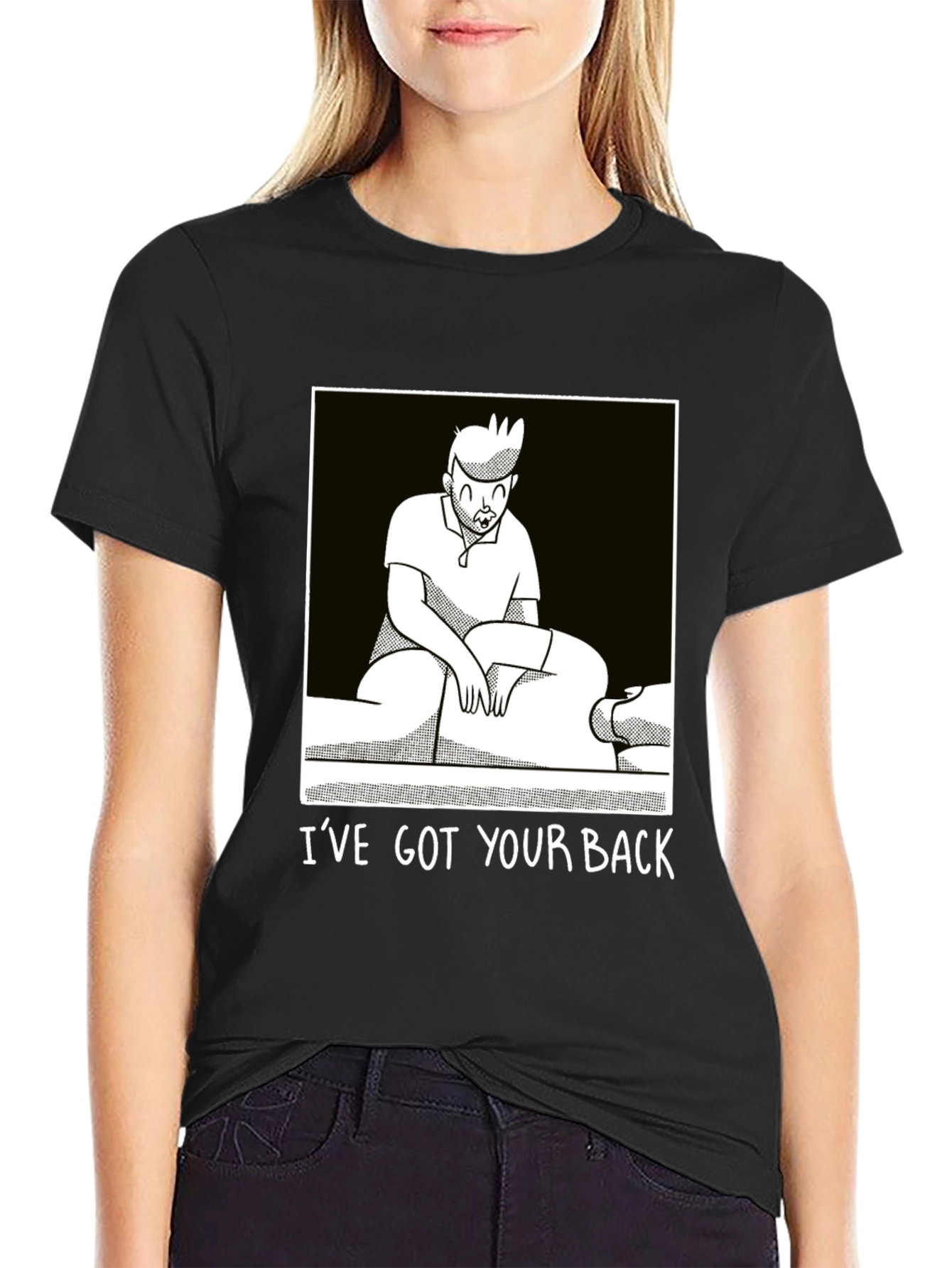Black I've Got Your Back Chiropractic T-Shirt view 2