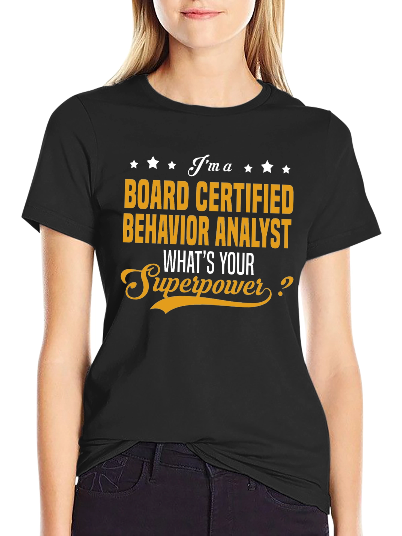 Black Board Certified Behavior Analyst T-Shirt view 2