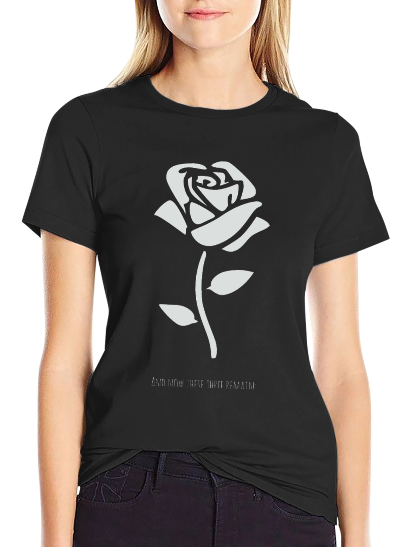 Black Rose Graphic Tee - Men's Black T-Shirt view 2