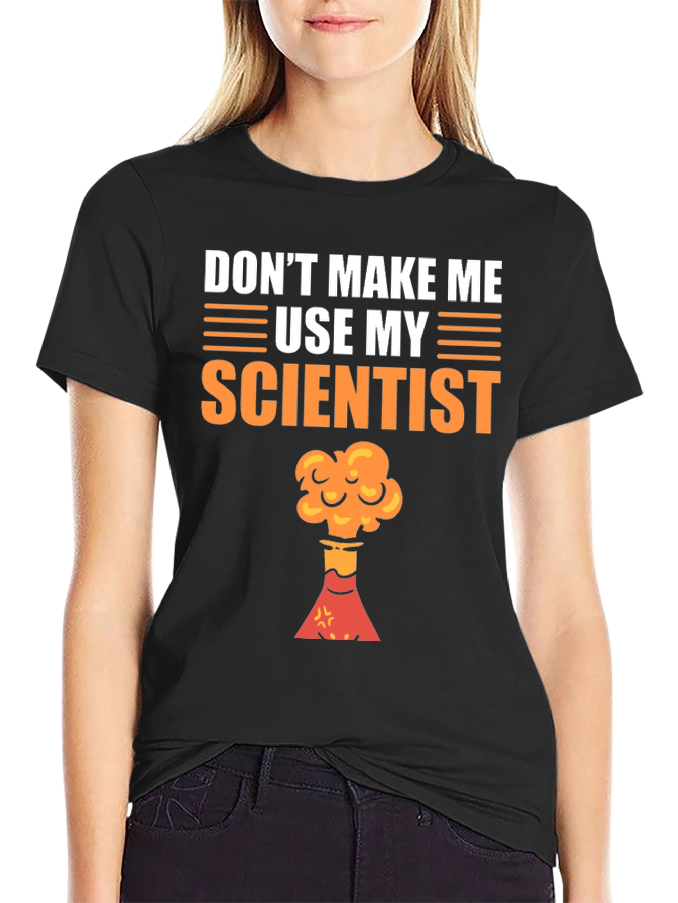 Black Scientist Threat T-Shirt - Funny Science Tee view 2