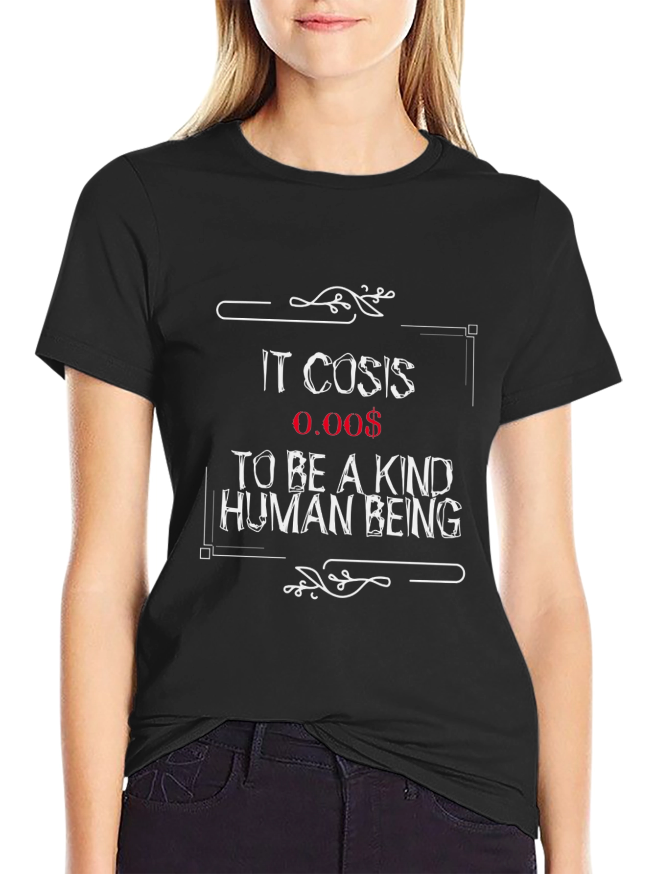Black Kind Human Black Tee view 2