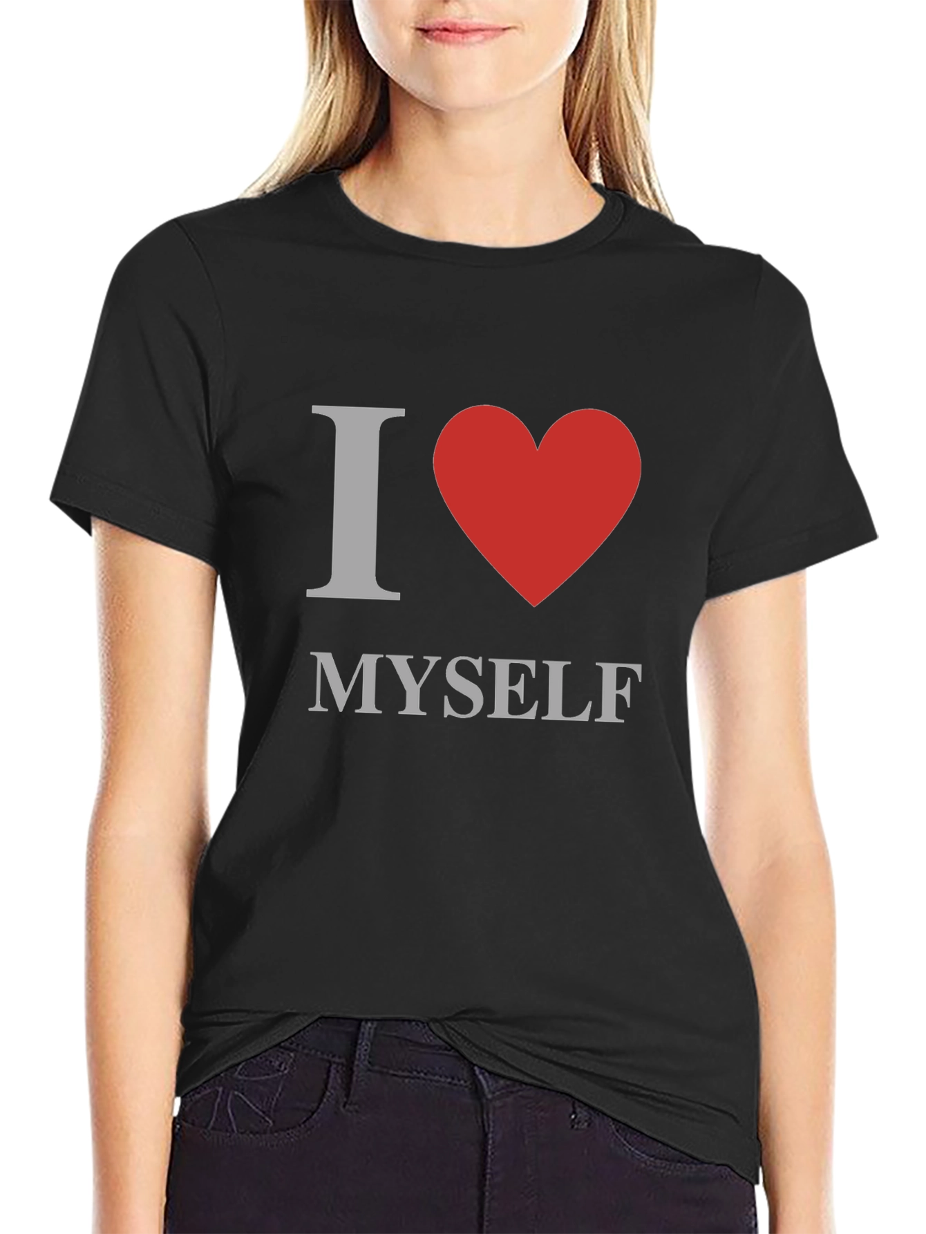 Black I Love Myself T-Shirt - Men's Graphic Tee view 2