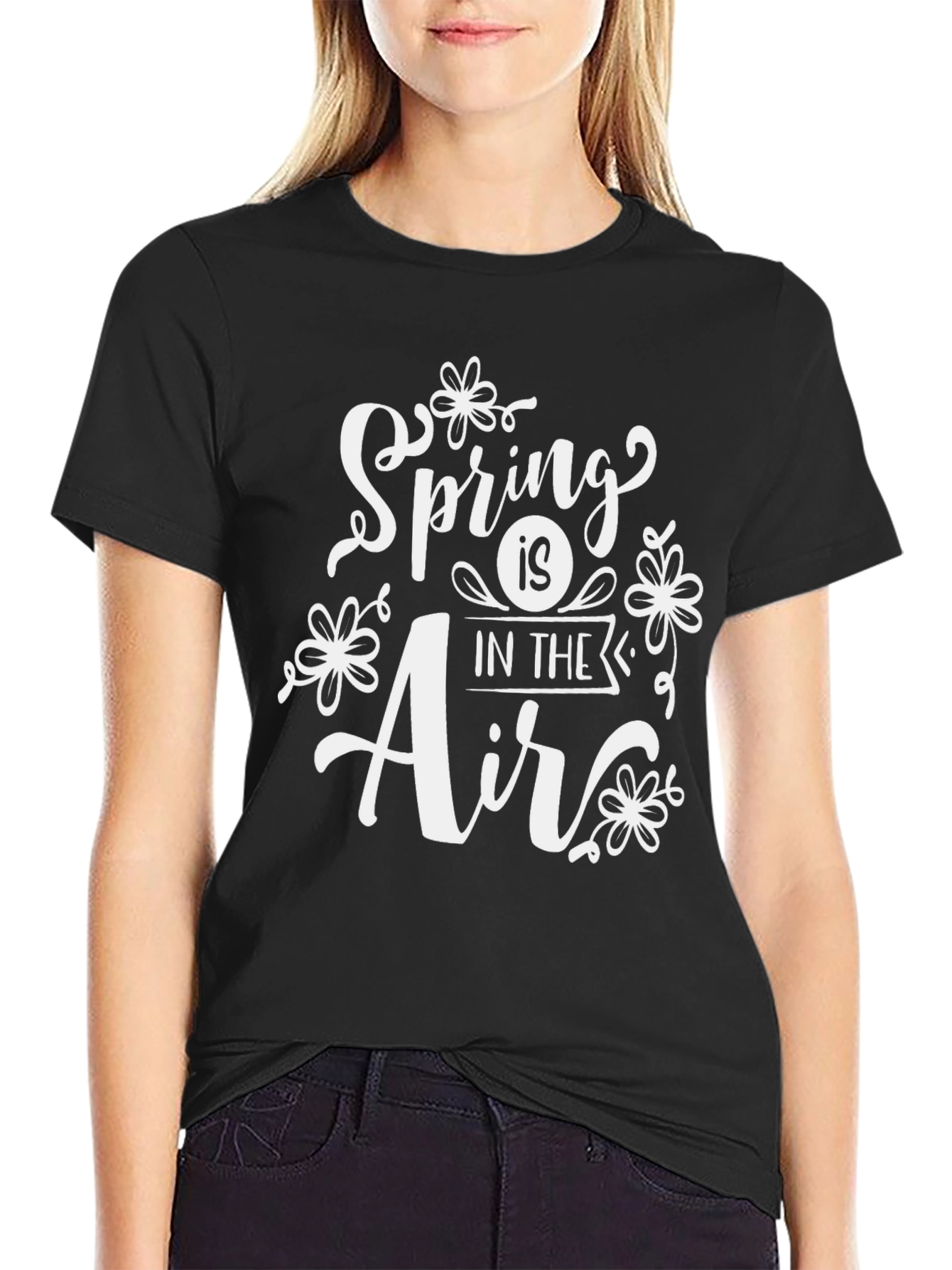 Black Spring is in the Air Graphic Tee view 2