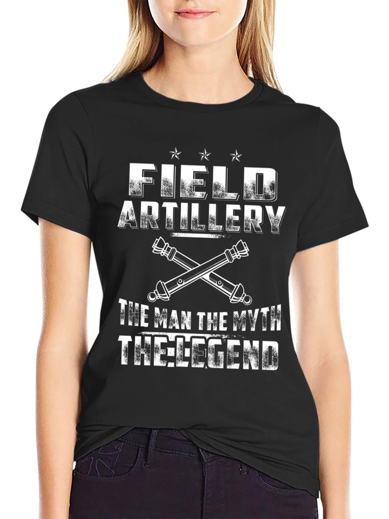 Black Field Artillery: The Man, Myth, Legend T-Shirt view 2