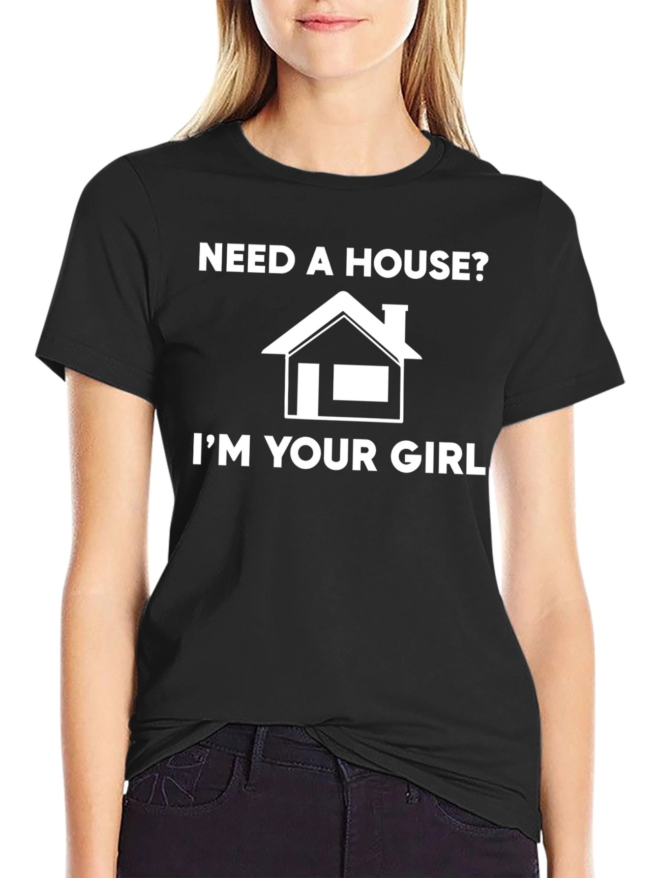 Black Need A House? Graphic T-Shirt view 2