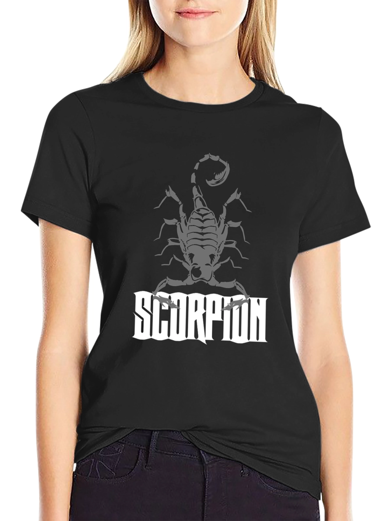 Black Scorpion Graphic Print T-Shirt - Men's Black Tee view 2