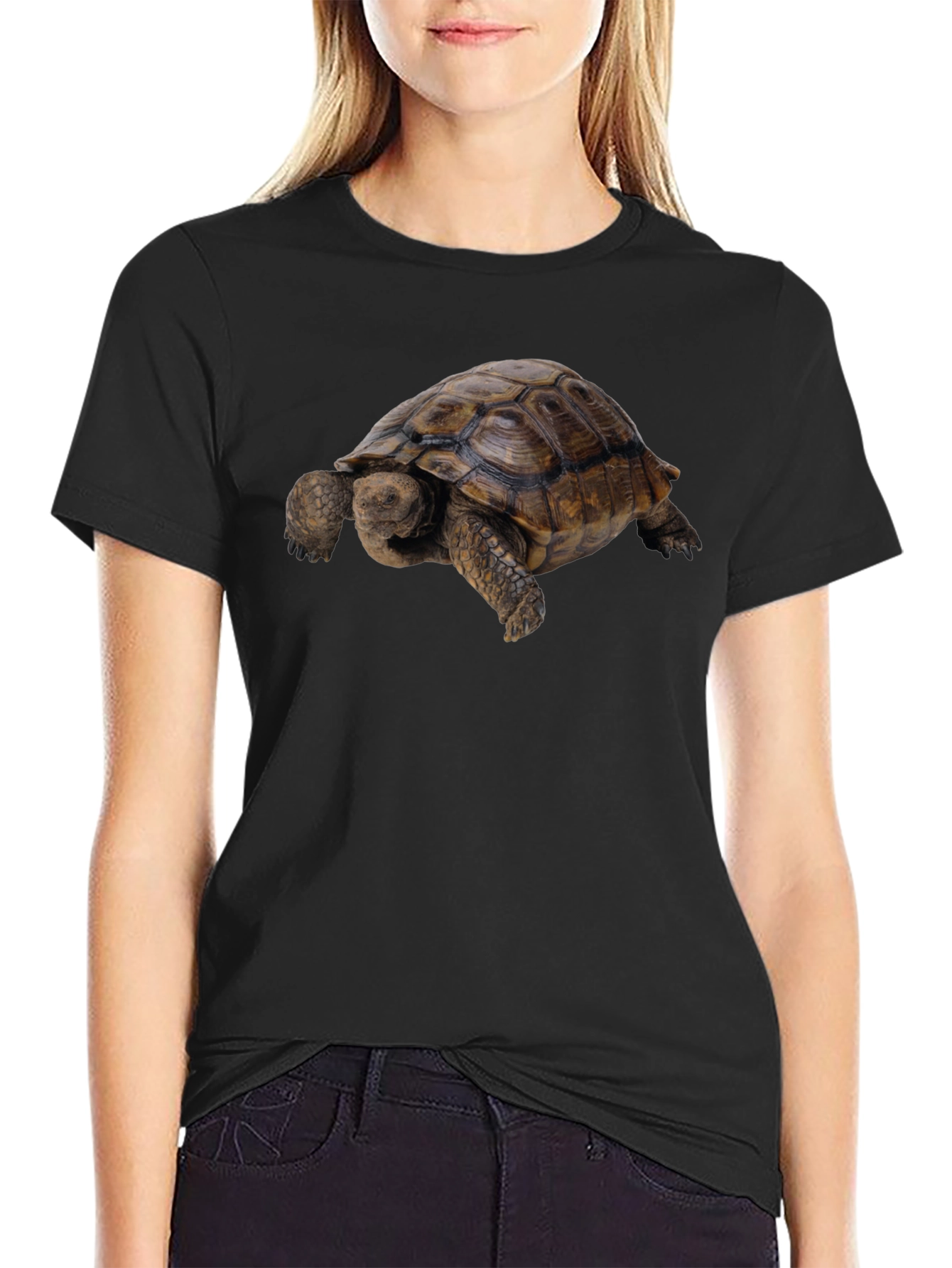 Black Tortoise Graphic Tee - Classic Crew Neck view 2